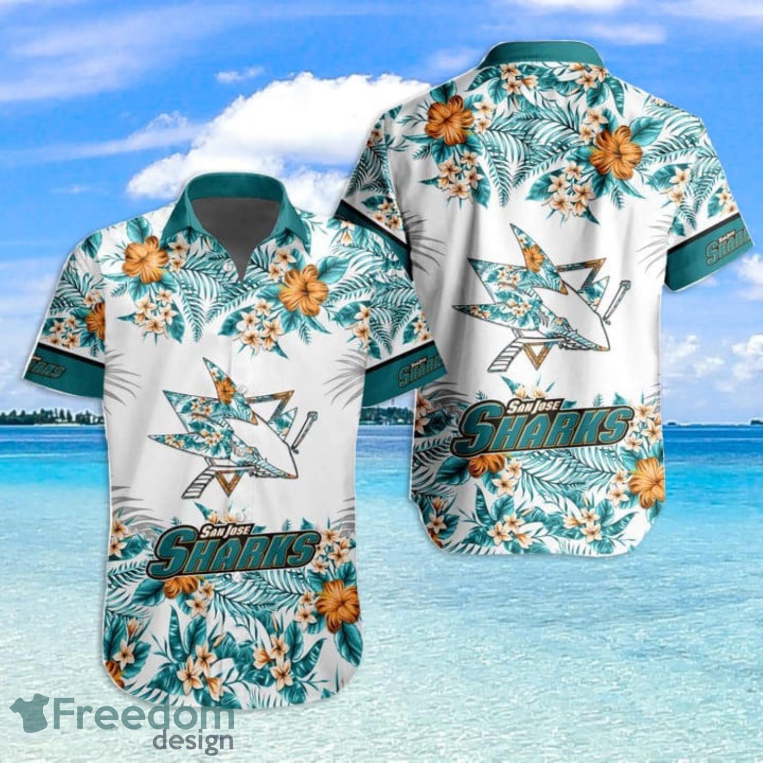NHL San Jose Sharks Design Logo 2 Hawaiian Shirt For Men And Women -  Freedomdesign