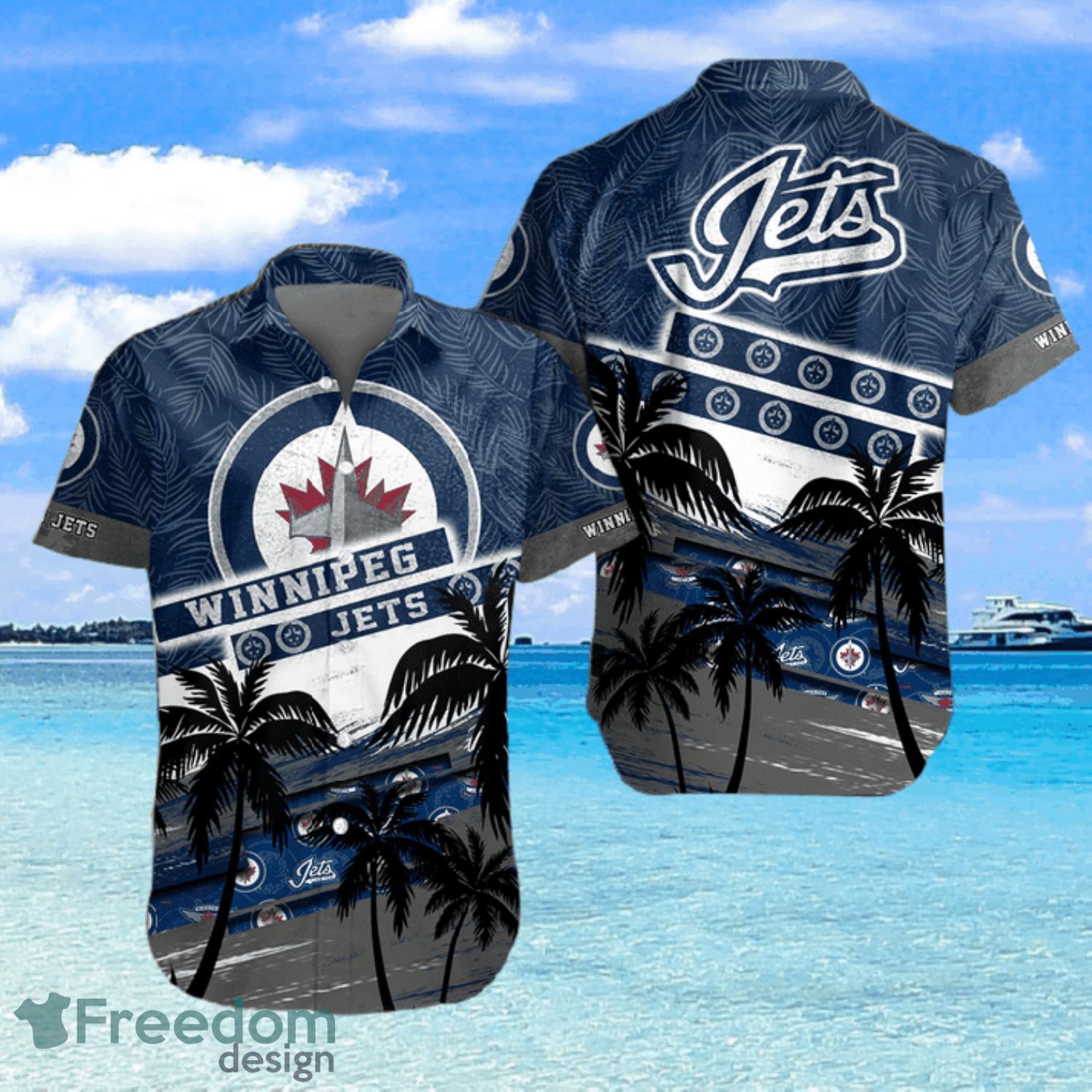 Winnipeg Jets Navy Blue Bomber Leather Jacket