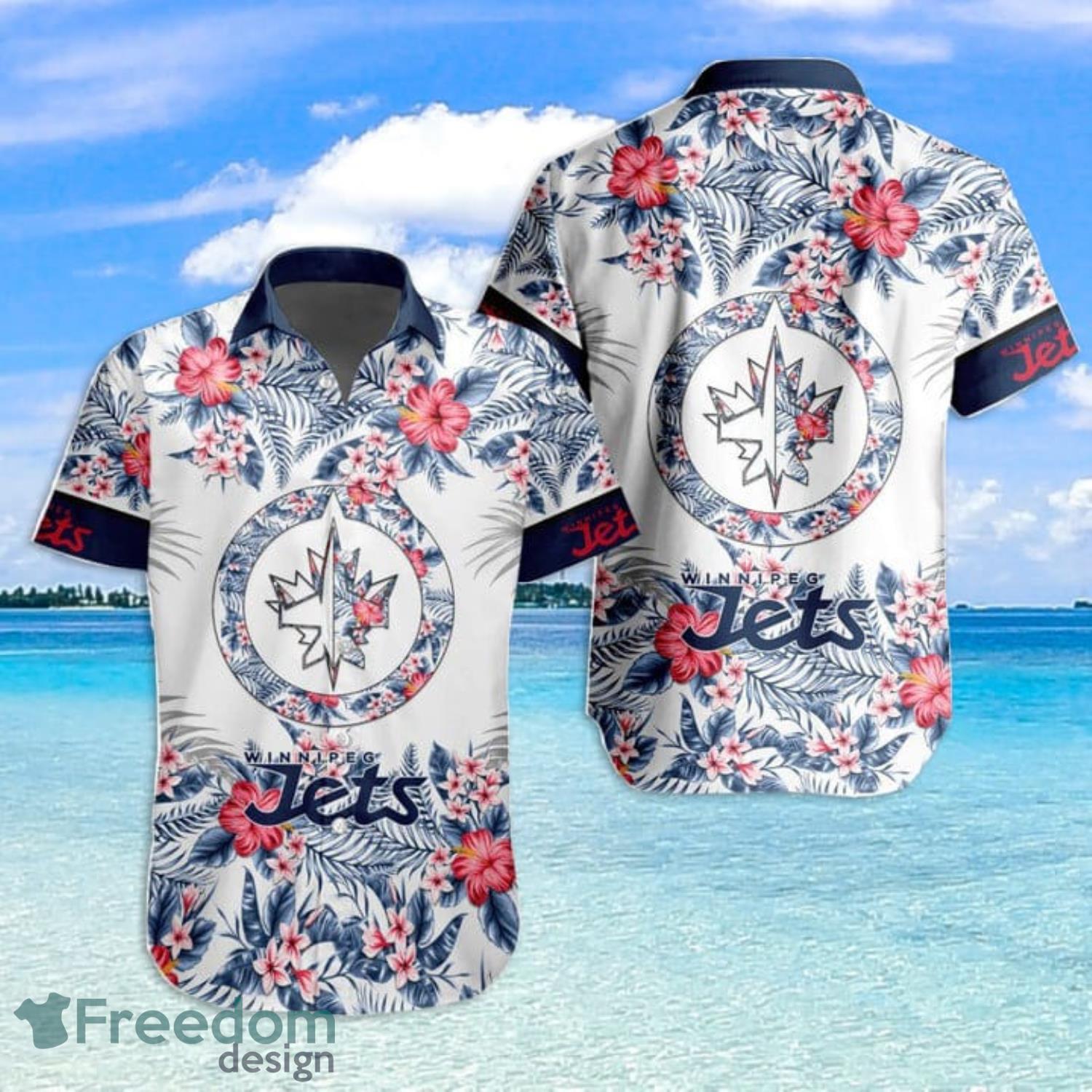 NHL Winnipeg Jets Design Logo 1 Hawaiian Shirt For Men And Women -  Freedomdesign