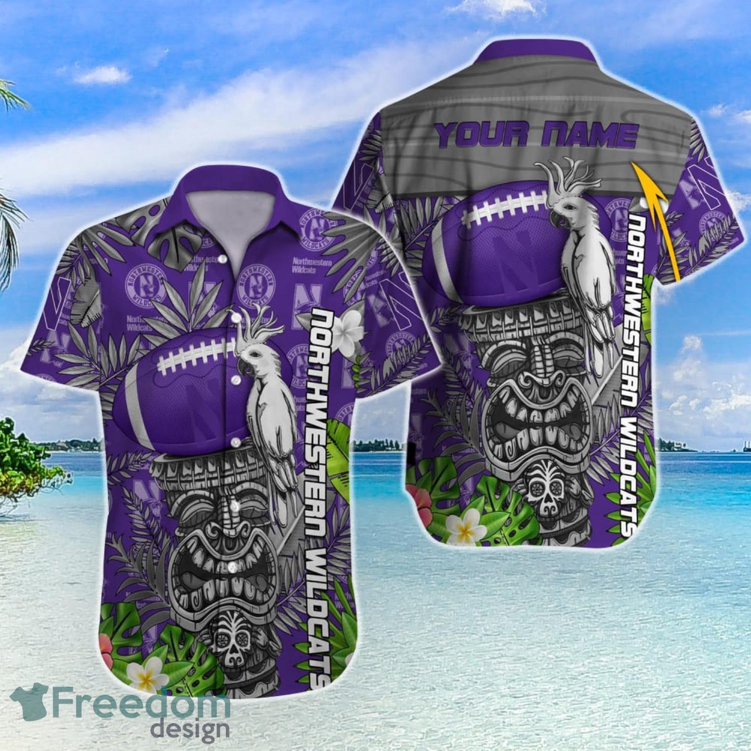 Northwestern Wildcats NCAA Hawaiian Shirt Seaside Aloha Shirt - Trendy Aloha