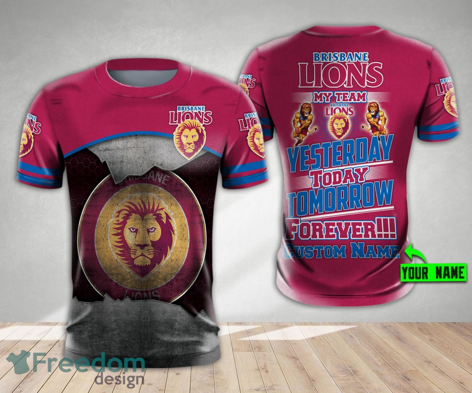 Brisbane Lions Football Club 3D Personalized Hawaii Shirt And