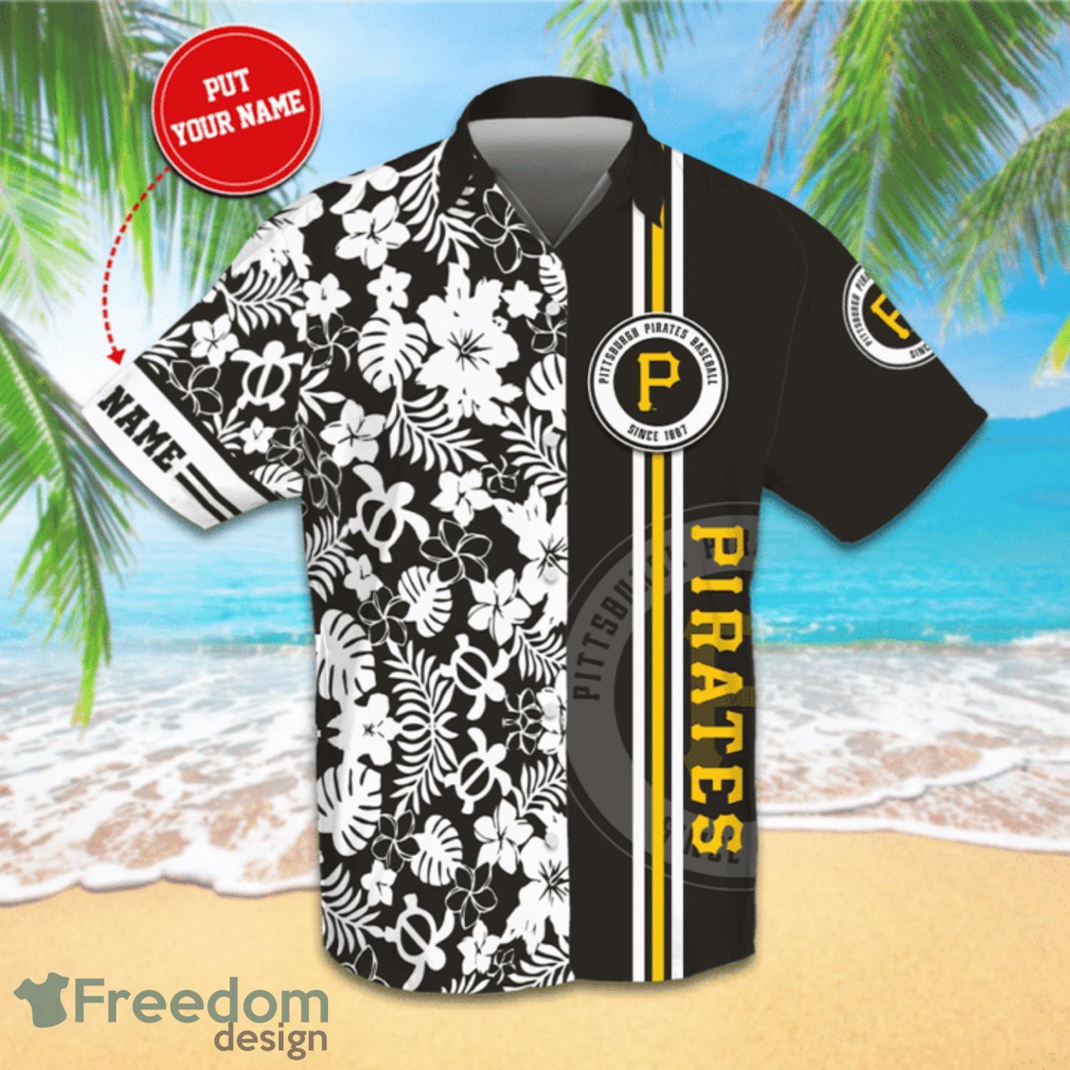 Pittsburgh Pirates MLB-Summer Pocket Hawaiian Shirt - Freedomdesign