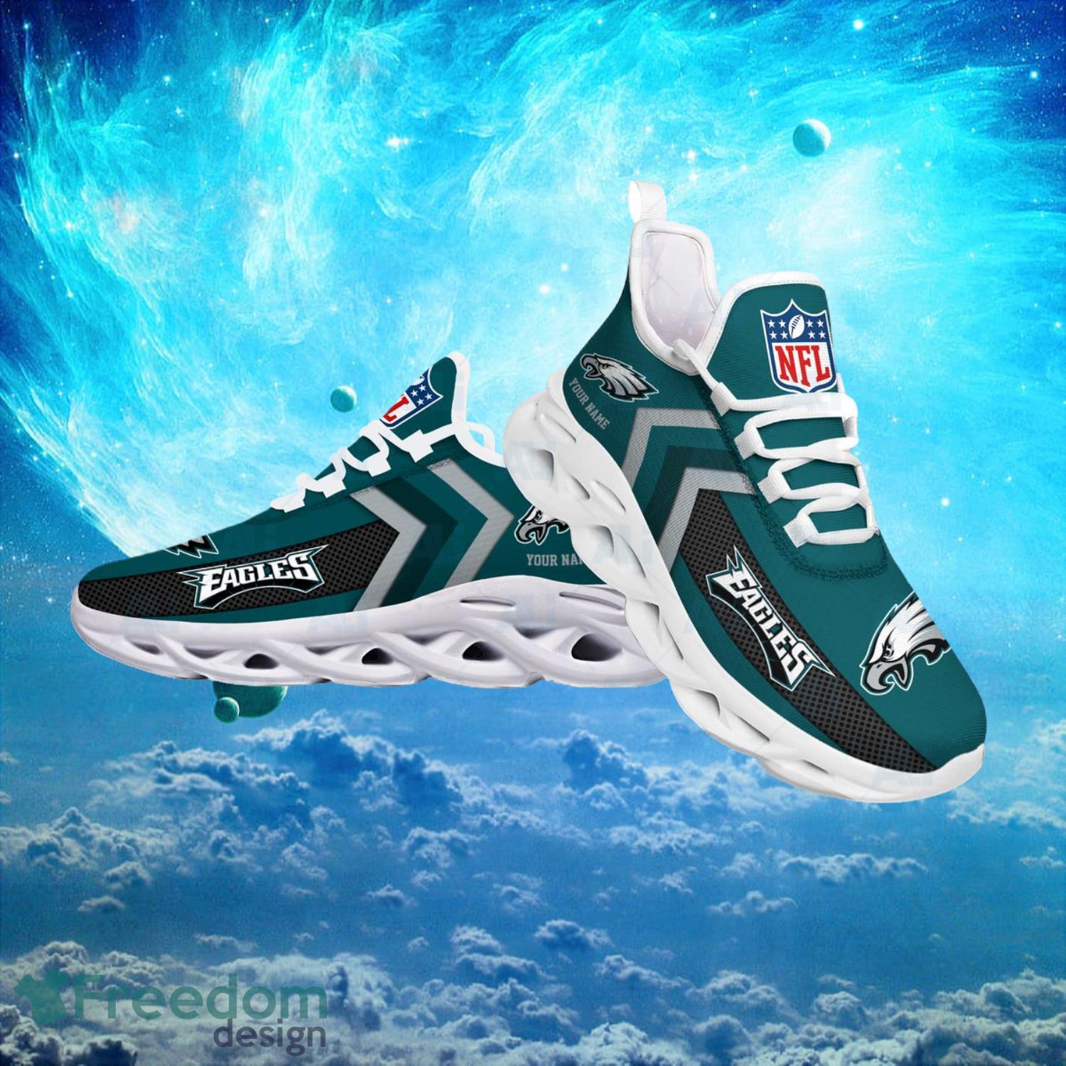 Philadelphia Eagles NFL Logo Fans Custom Name Max Soul Shoes Product Photo 2