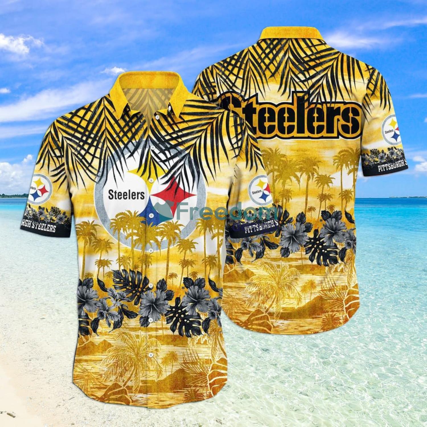 Classic Pittsburgh Steelers Hawaiian Unisex Hawaiian Shirt Full