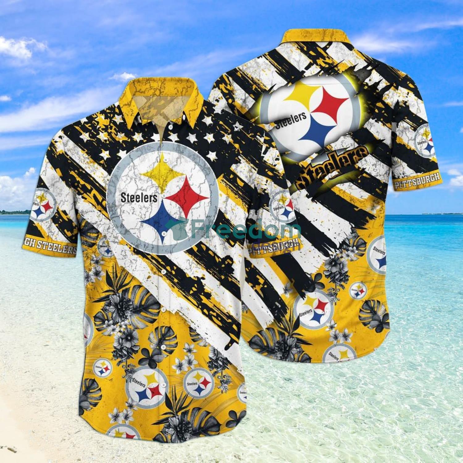 Green Bay Packers US Flag Pattern Hawaiian Shirt, NFL Gifts for