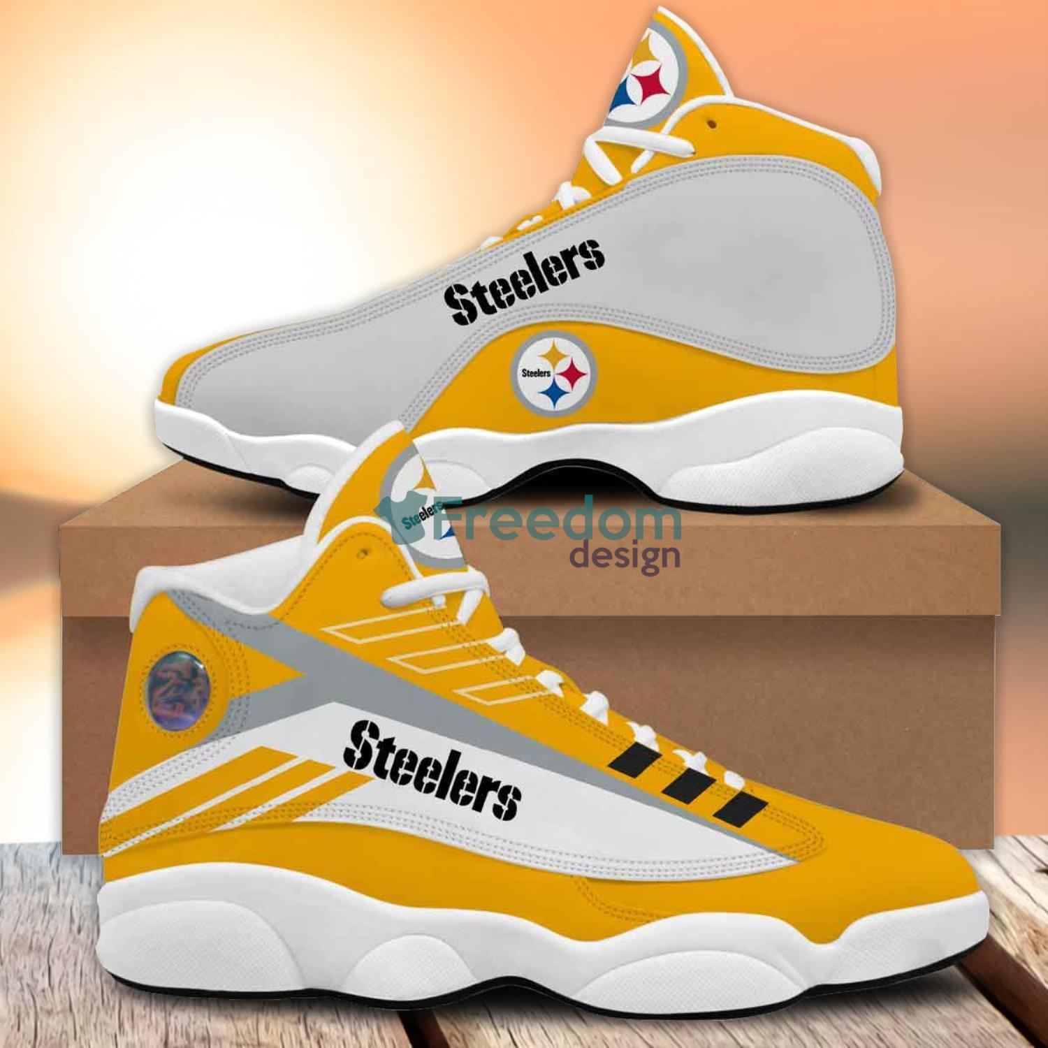 Pittsburgh Steelers NFL Air Jordan 13 High Top Shoes For Men Women -  Freedomdesign