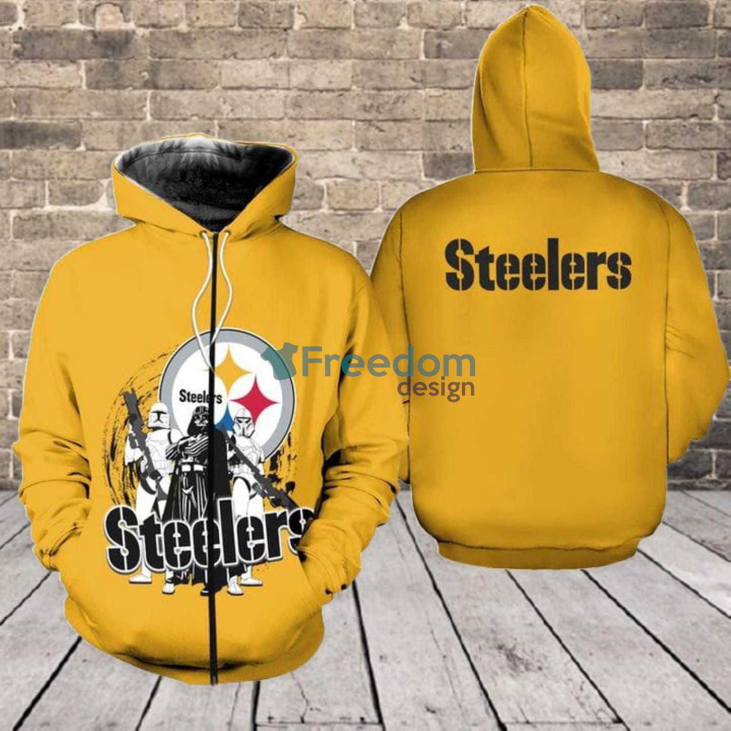 steelers hoodie zip up