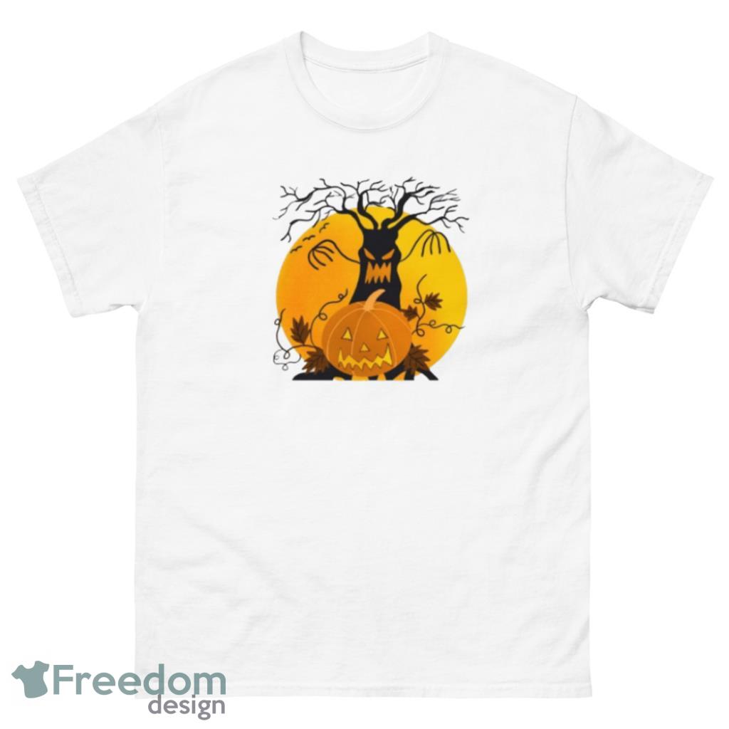 Pumpkin And Ghost Tree Scary Halloween T-Shirt Product Photo 2