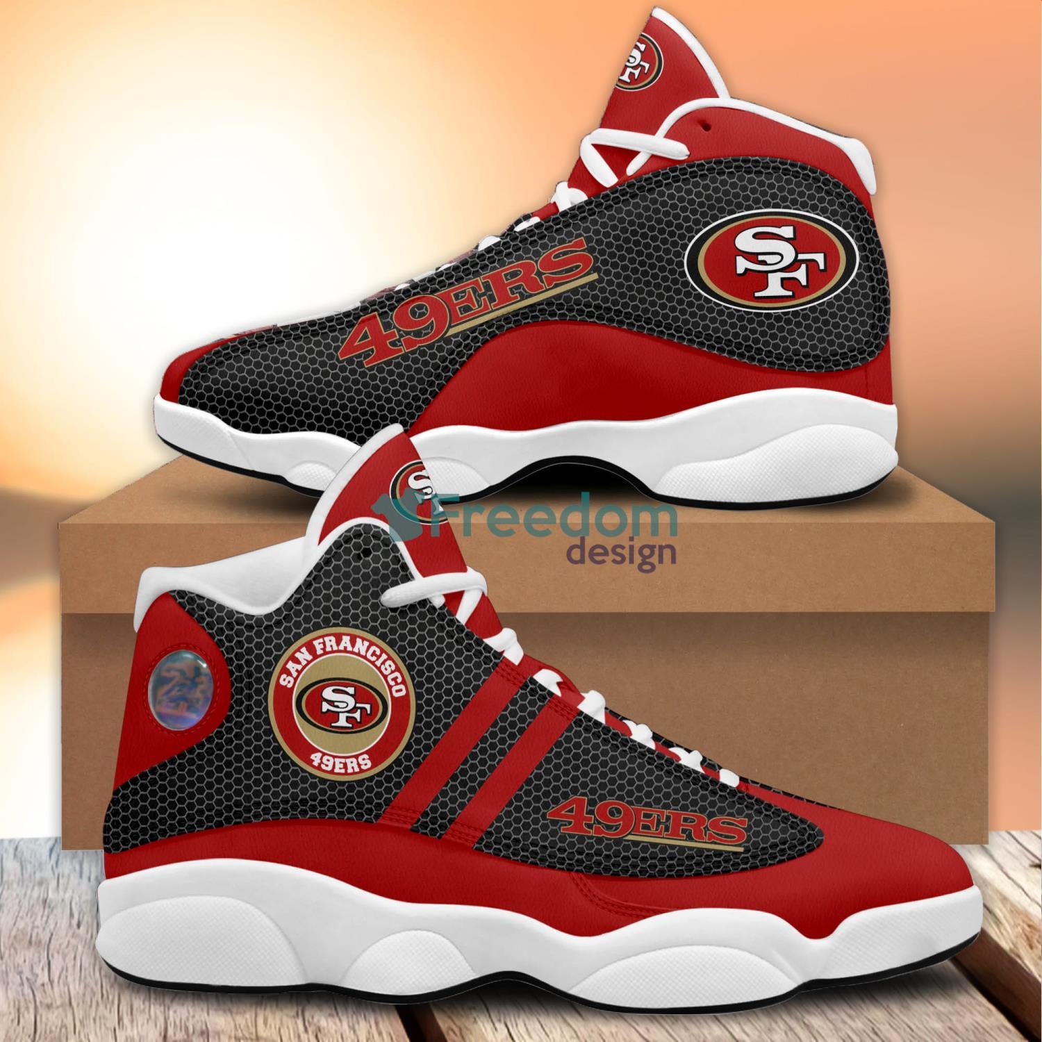 San Francisco 49ers Heartbeat Air Jordan 13 Shoes For Fans