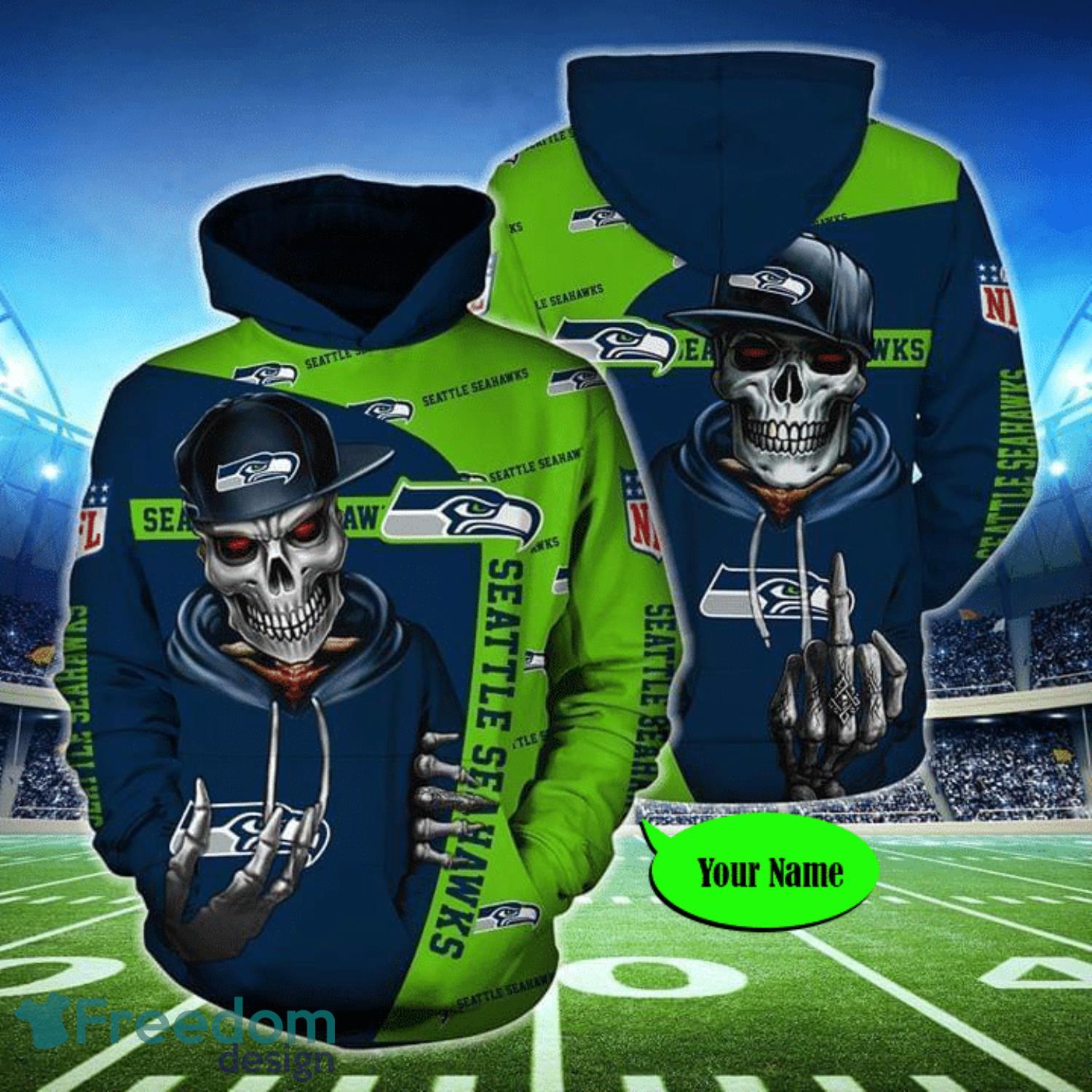 Steelers Nfl Football Skull 3D Hoodie Personalized