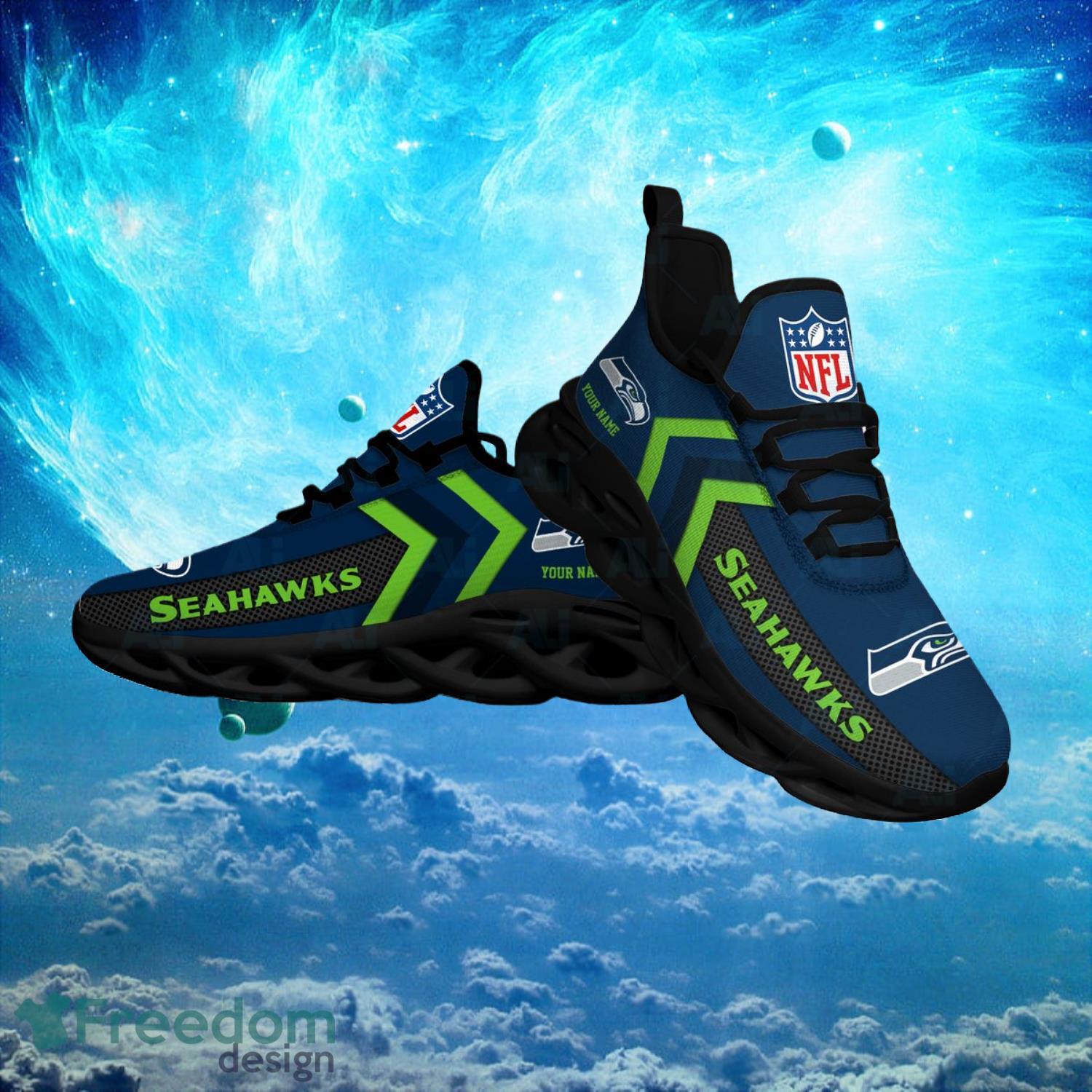 Seattle Seahawks NFL Unique Sneaker Max Soul Shoes - Freedomdesign