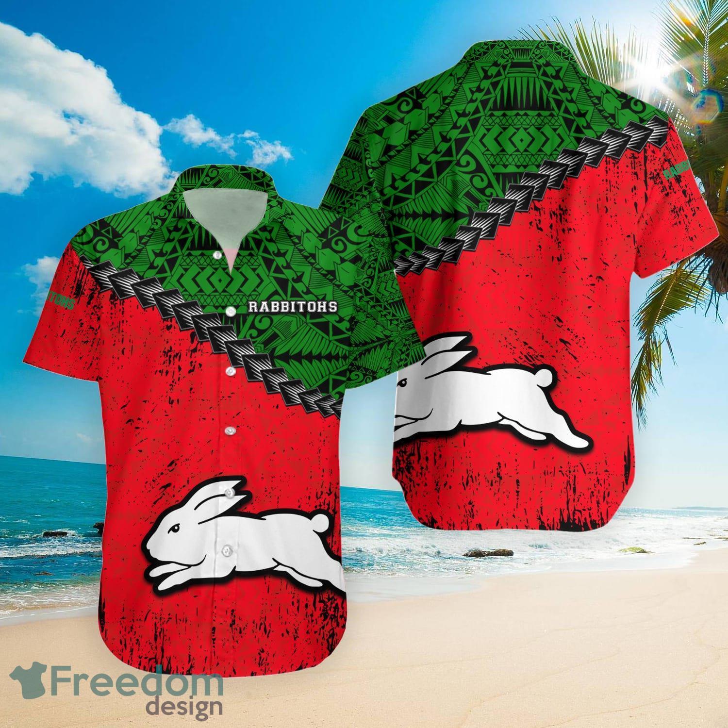South Sydney Rabbitohs NRL Fans Grunge Polynesian Tattoo Summer Gift Hawaiian Shirt Product Photo 4 South Sydney Rabbitohs NRL Fans Grunge Polynesian Tattoo Summer Gift Hawaiian Shirt Product Photo 4