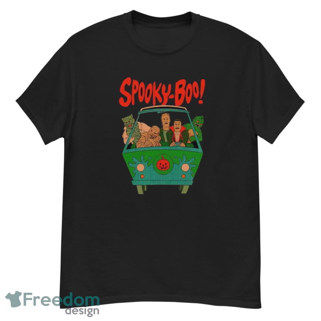 Spooky Boo In Car Halloween T-Shirt Product Photo 1