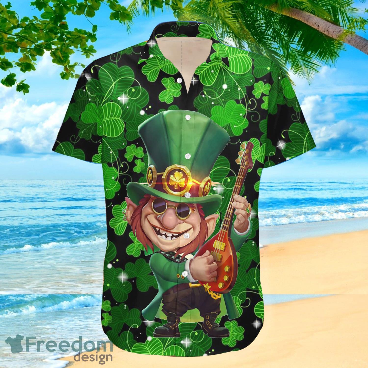 St.Patrick's Day Hawaiian Shirt Irish Green Hawaiian Shirt Shamrock Hawaiian Shirt image St.Patrick's Day Hawaiian Shirt Irish Green Hawaiian Shirt Shamrock Hawaiian Shirt Product Photo 1