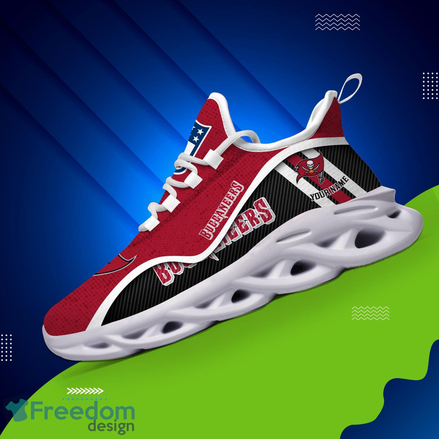 Tampa Bay Buccaneers Custom Name Men And Women Max Soul Shoes Product Photo 2 Tampa Bay Buccaneers Custom Name Men And Women Max Soul Shoes Product Photo 2