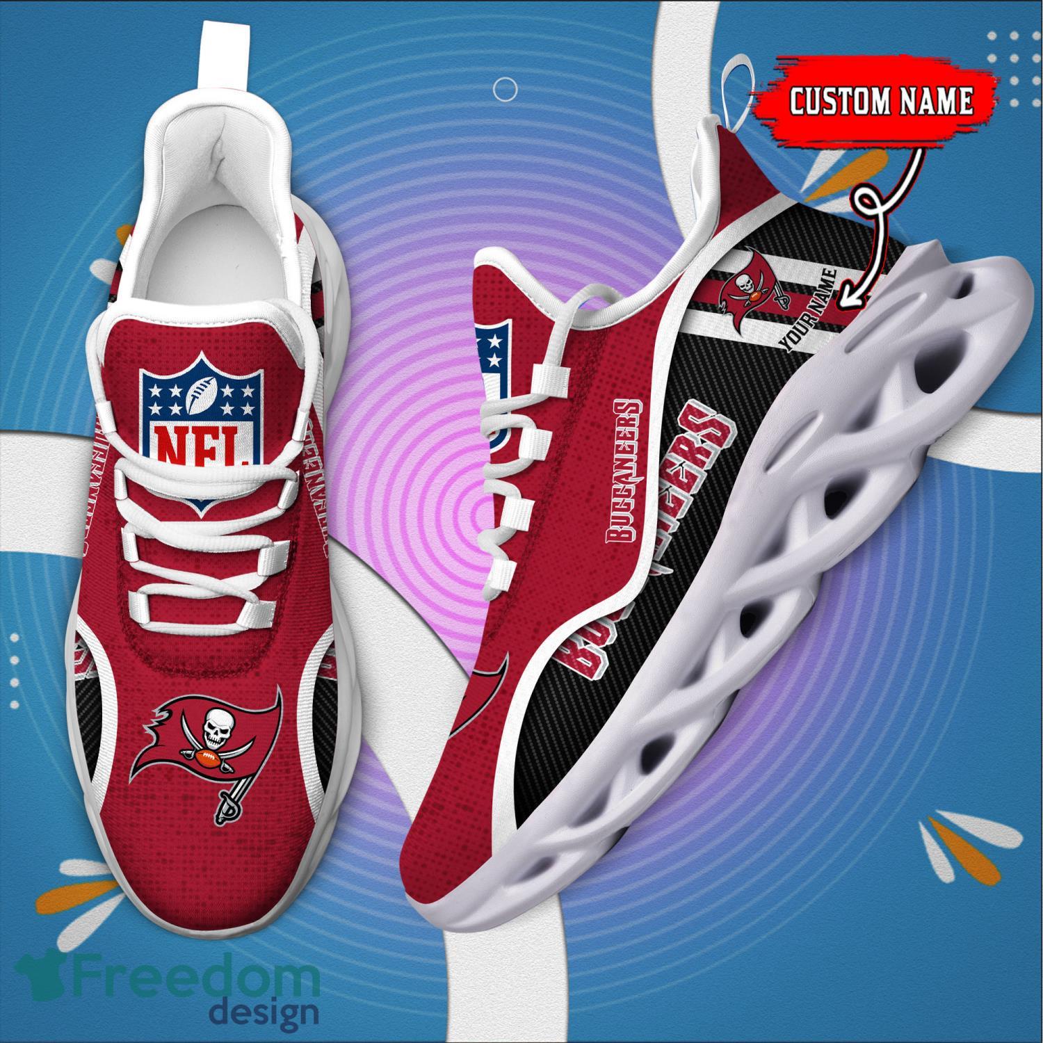 Tampa Bay Buccaneers Custom Name Men And Women Max Soul Shoes Product Photo 4 Tampa Bay Buccaneers Custom Name Men And Women Max Soul Shoes Product Photo 4