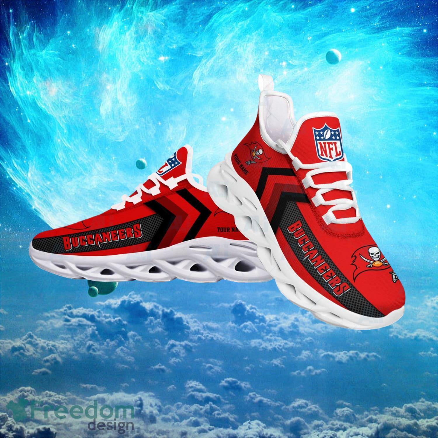 Tampa Bay Buccaneers NFL Logo Fans Custom Name Max Soul Shoes Product Photo 2