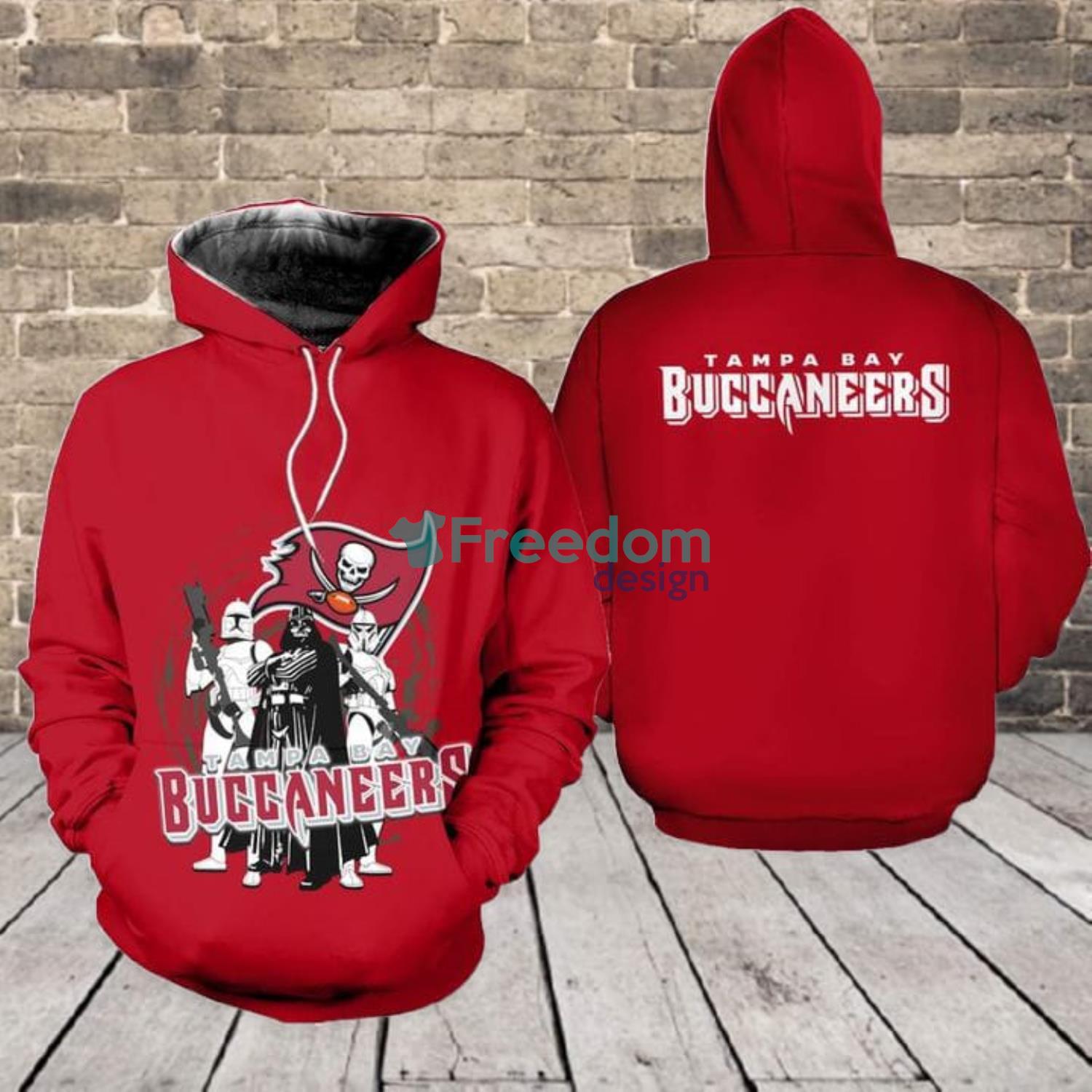 Tampa Bay Buccaneers Hoodies Full Over Print - Freedomdesign