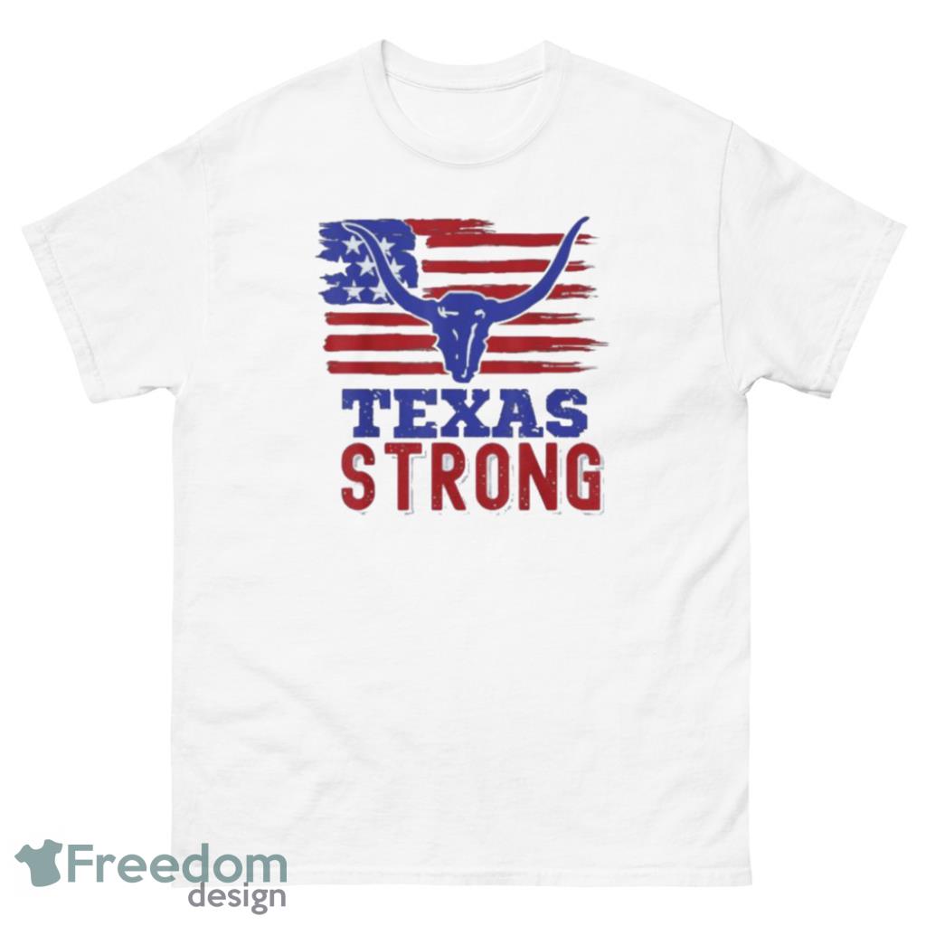 US Flag Texas Strong Bull T-Shirt Product Photo 1