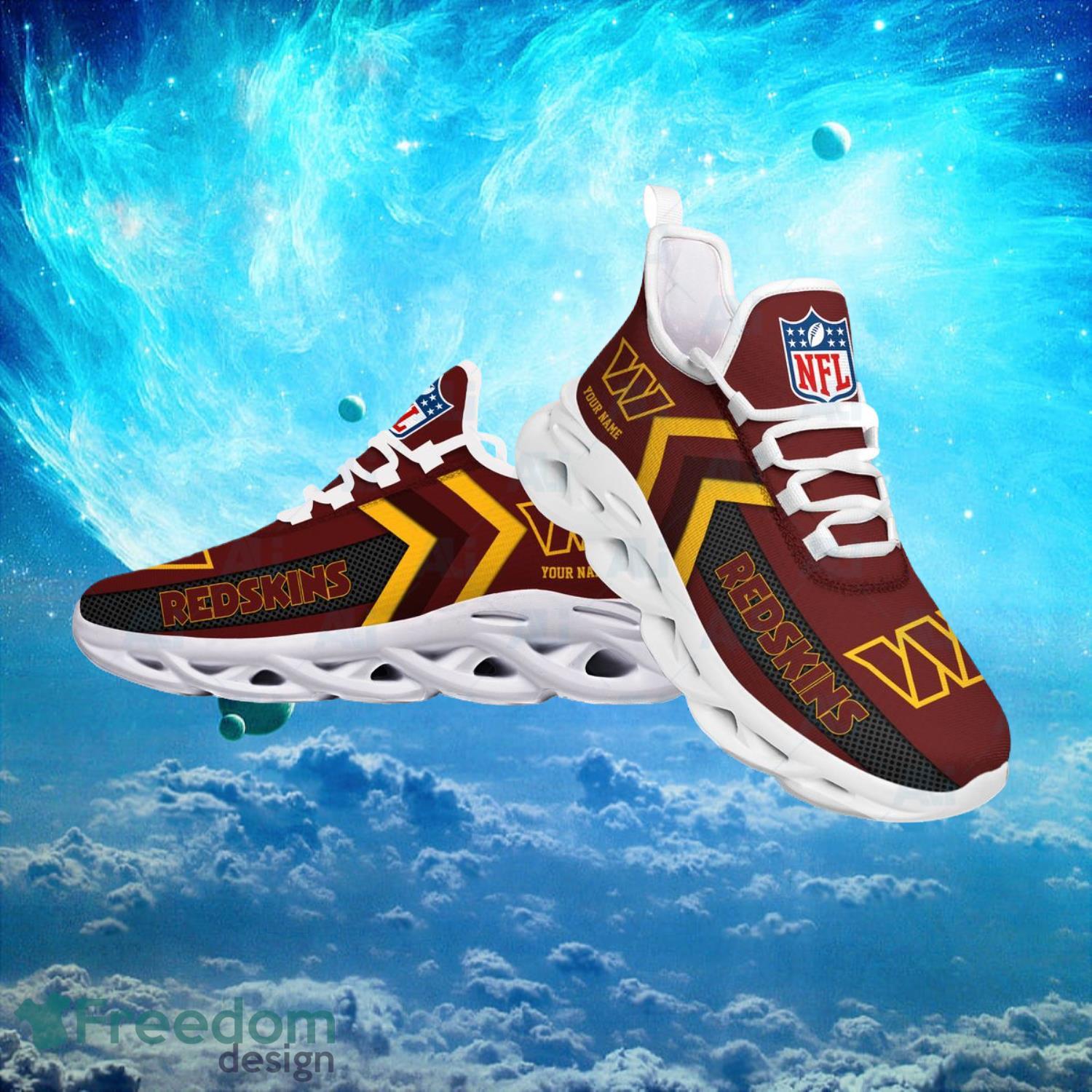 Washington Commanders NFL Logo Fans Custom Name Max Soul Shoes Product Photo 2