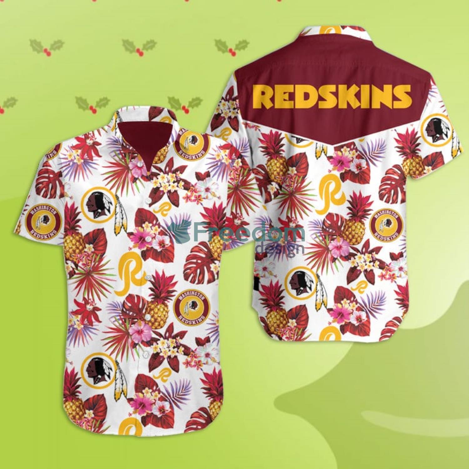 Washington Redskins Logo Zip Up Hoodies Full Over Print - Freedomdesign