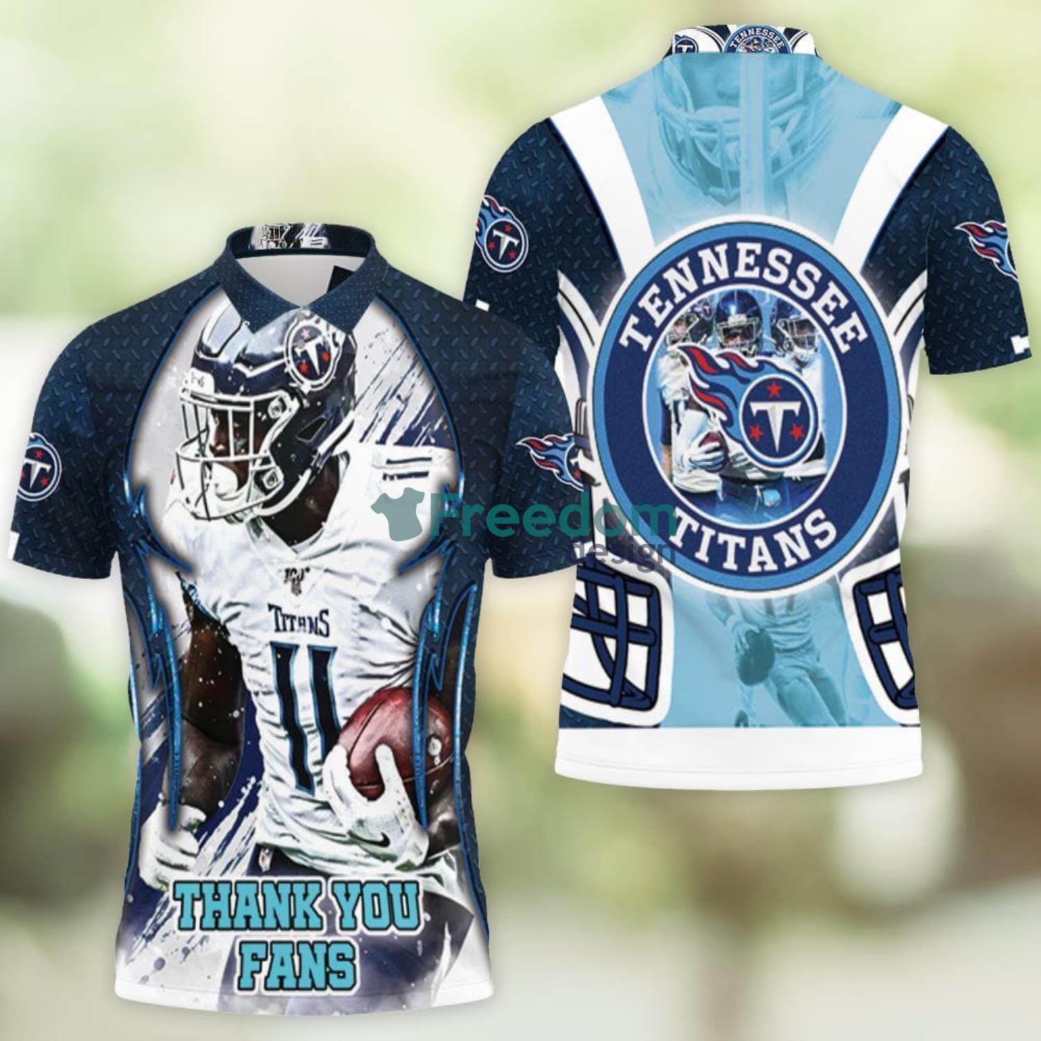 A.J.Brown 11 Tennessee Titans Afc South Division Super Bowl 2021 Custom  Name And Number Polo Shirt