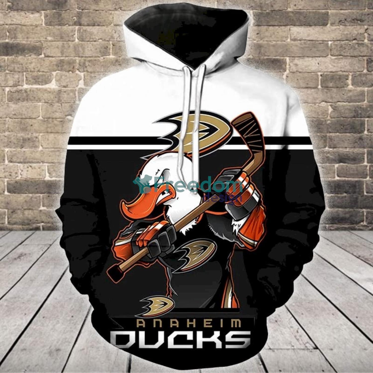 Anaheim Ducks Mascot All Over Print 3D Hoodie For Men And Women Product Photo 1