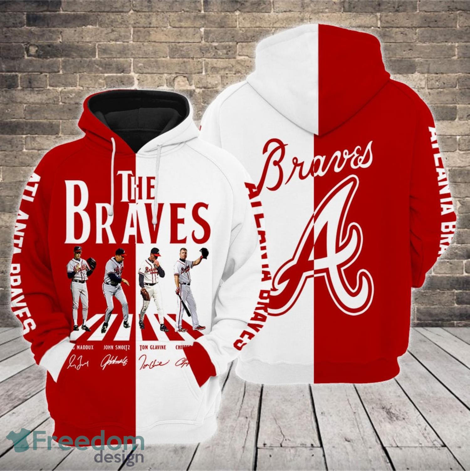 Atlanta Braves All Over Print 3D Hoodie For Sport Fans - Freedomdesign