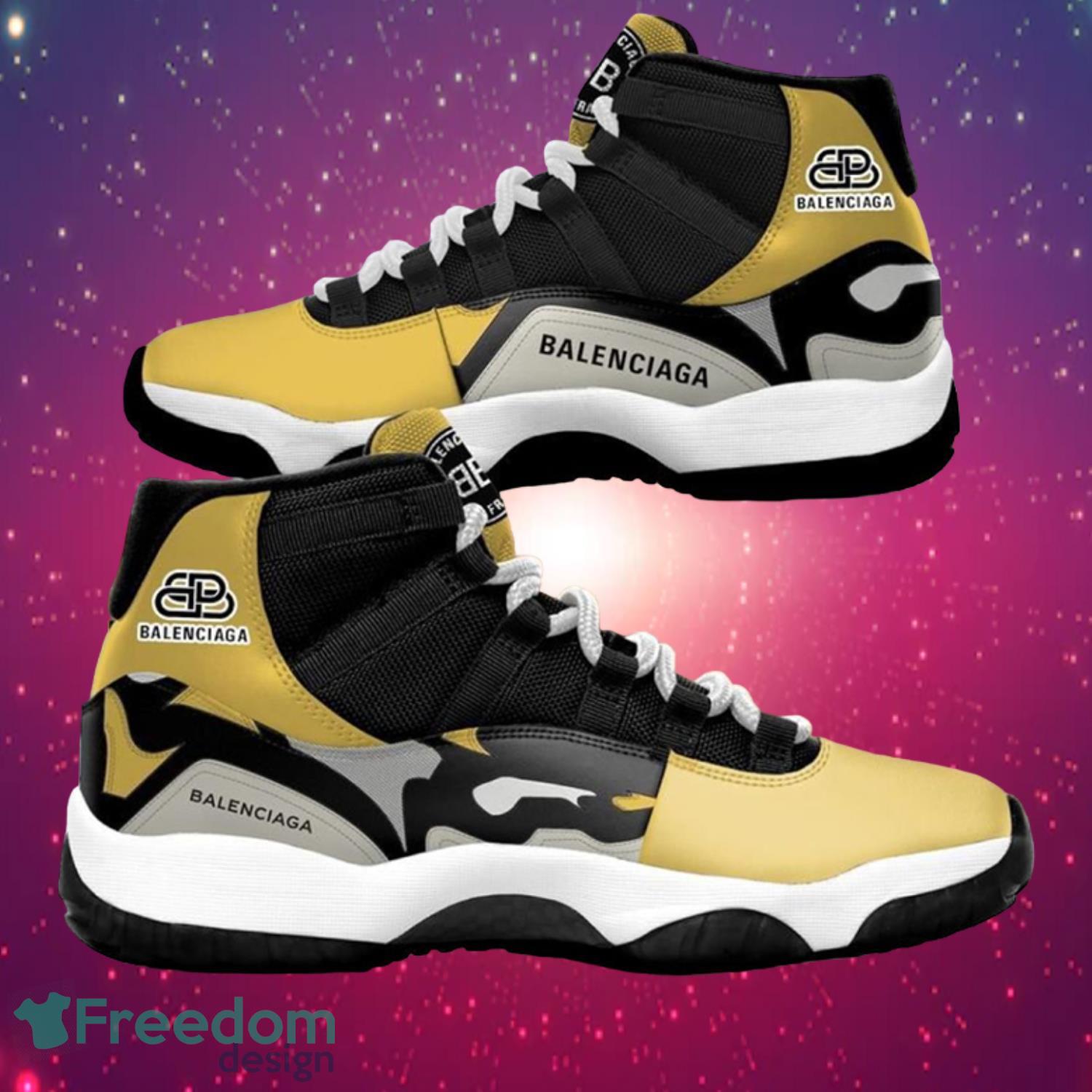 Balenciaga Yellow Air Jordan 11 Shoes Product Photo 1