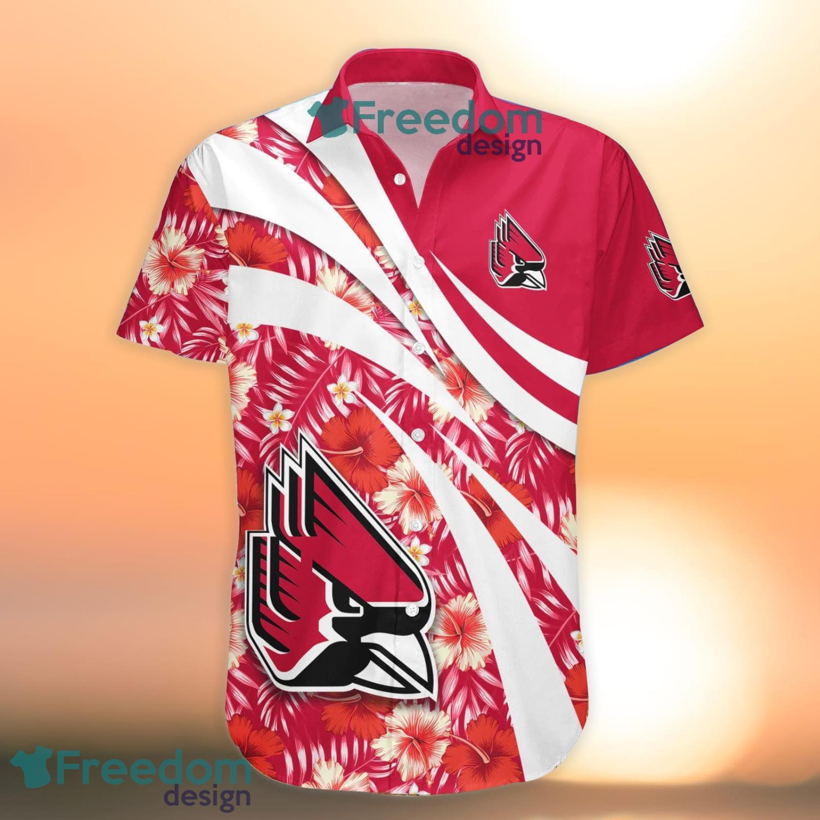 Ball State Cardinals NCAA Hibiscus Tropical Flower Hawaiian Shirt Gift For Summer Vacation Product Photo 2 Ball State Cardinals NCAA Hibiscus Tropical Flower Hawaiian Shirt Gift For Summer Vacation Product Photo 2