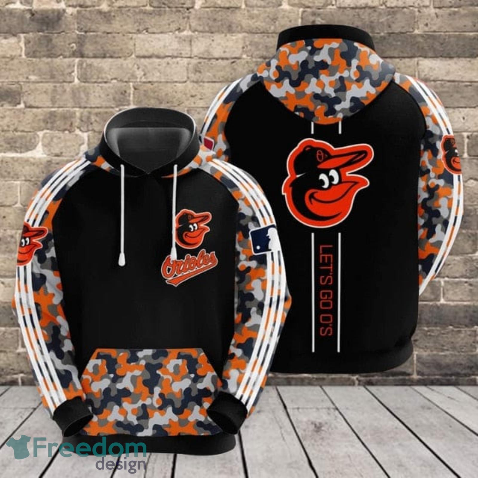 Baltimore Orioles Red Camo 3D Hoodie - T-shirts Low Price