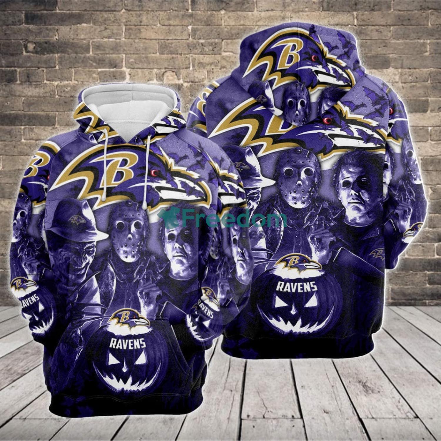 Youth Baltimore Ravens Hoodie 3D Excellent USA Flag Ravens Gift