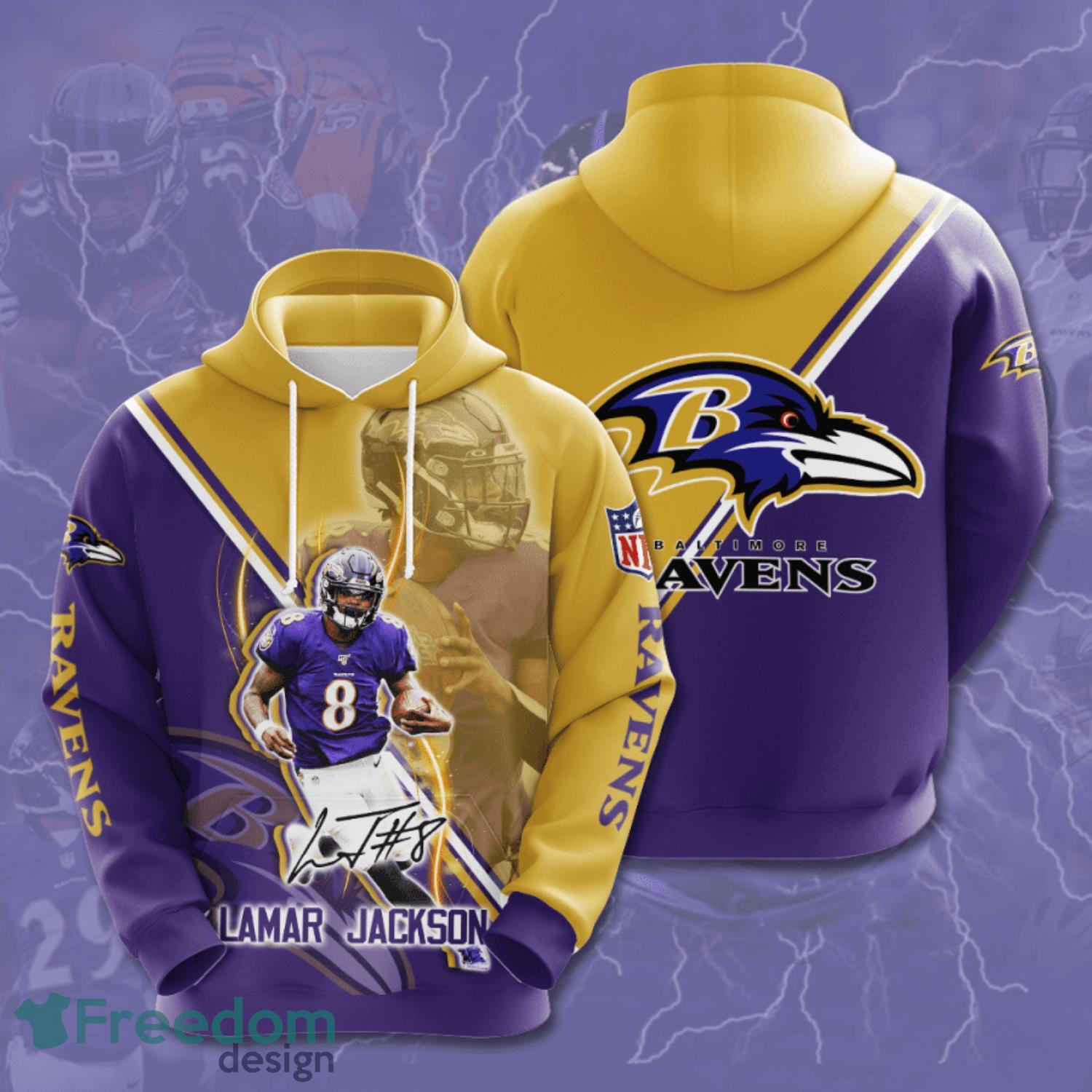 Baltimore Ravens Men Pullover 3D Hoodie Zip Hoodie - T-shirts Low Price