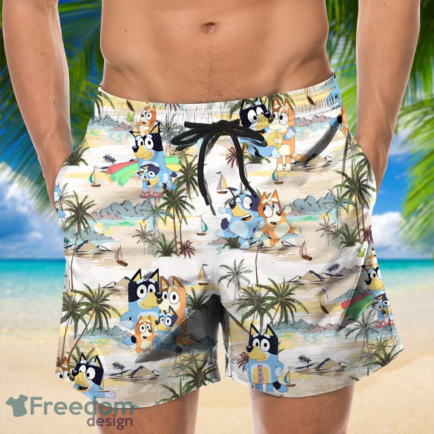 Bluey Button Up Shirts Fathers Gift Shirt Hawaiian Shirt And Shorts Product Photo 5 Bluey Button Up Shirts Fathers Gift Shirt Hawaiian Shirt And Shorts Product Photo 5