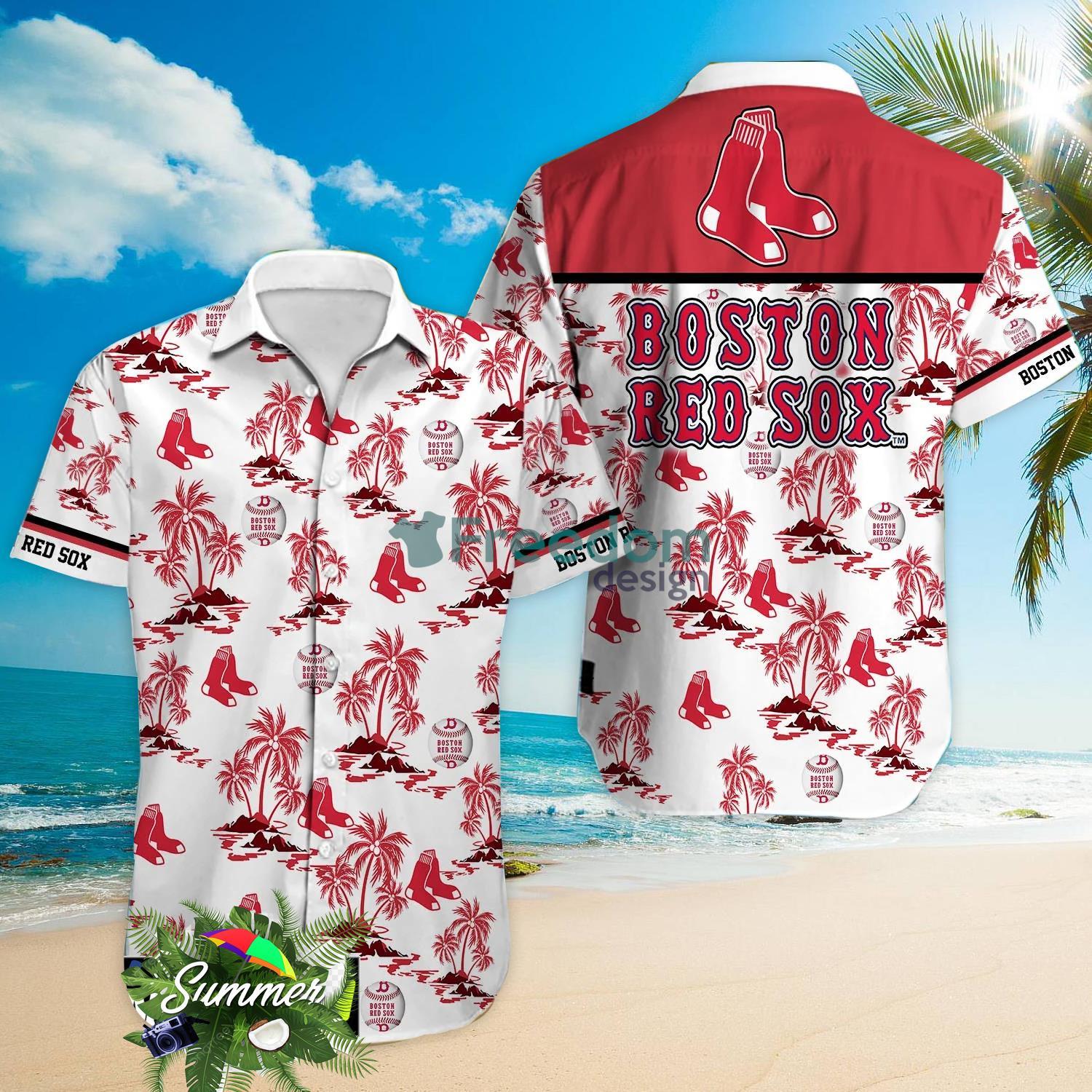 Boston Red Sox MLB Coconut Pattern White Hawaiian Shirt - Freedomdesign