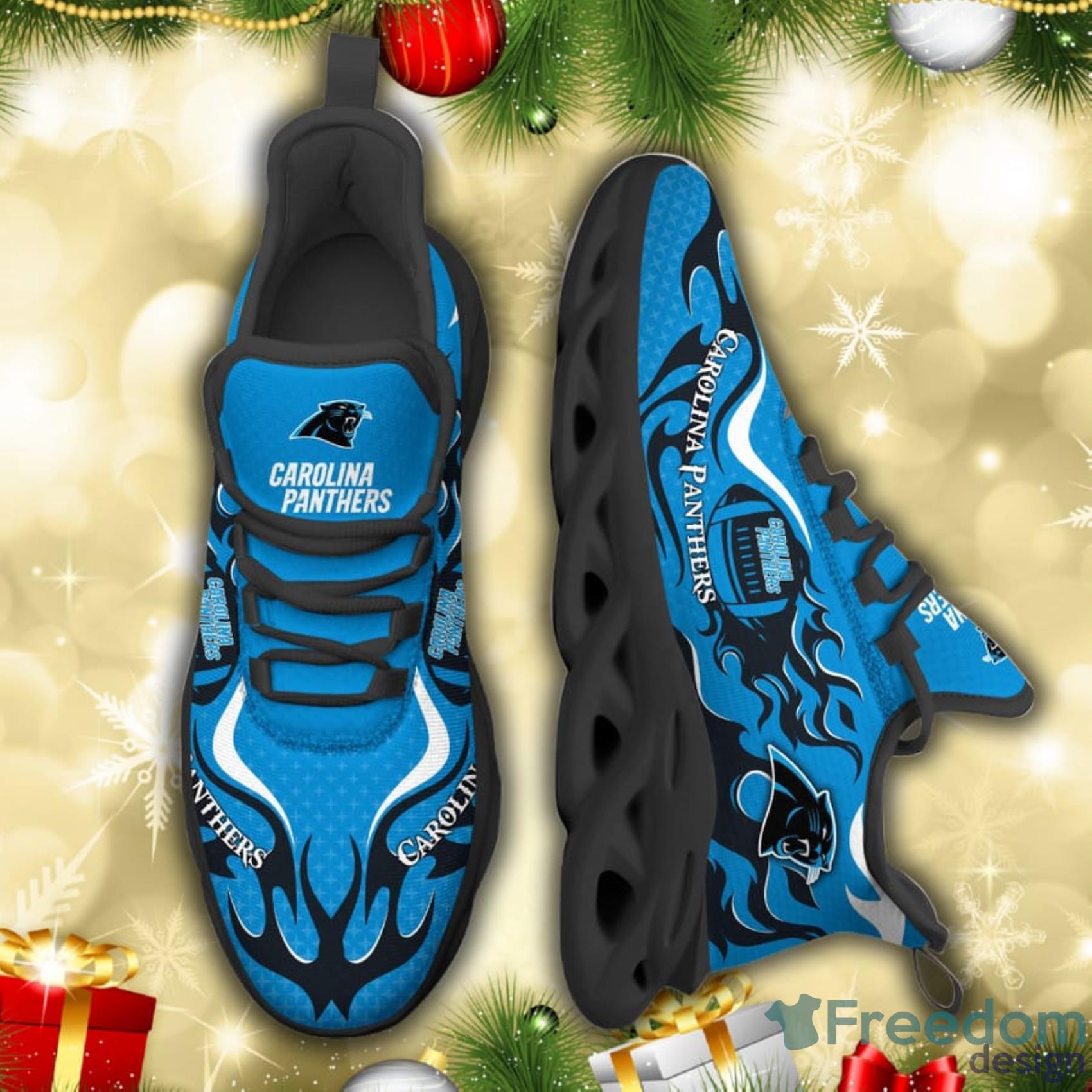 Carolina Panthers NFL Fire Ball Full Print AOP Print Max Soul Shoes -  YesItCustom