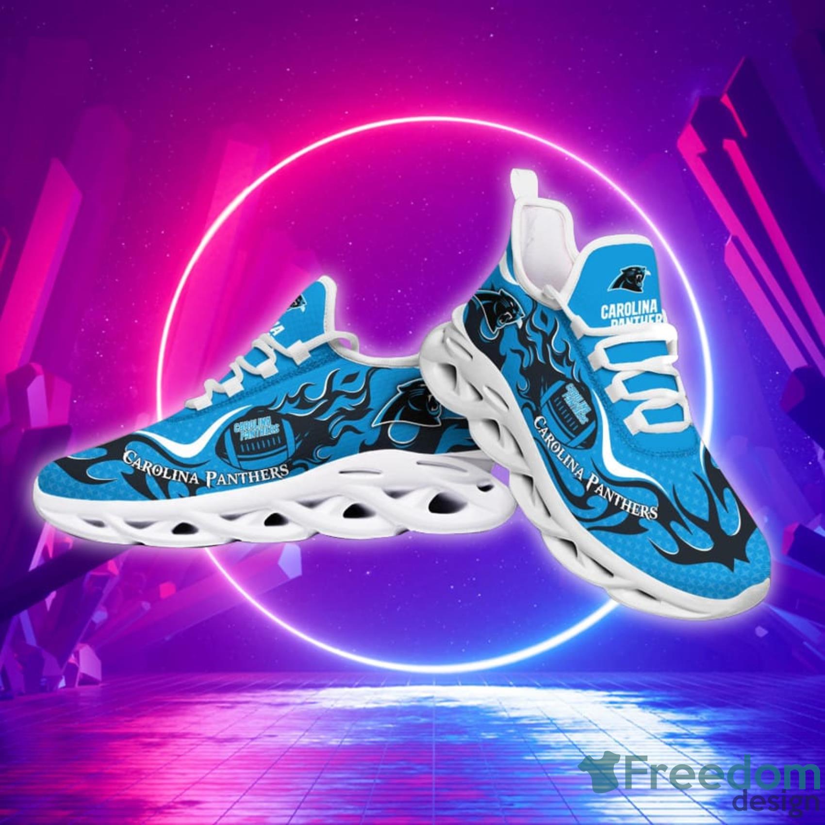 Carolina Panthers NFL Fire Ball Full Print Max Soul Shoes Gift For Fans -  Freedomdesign