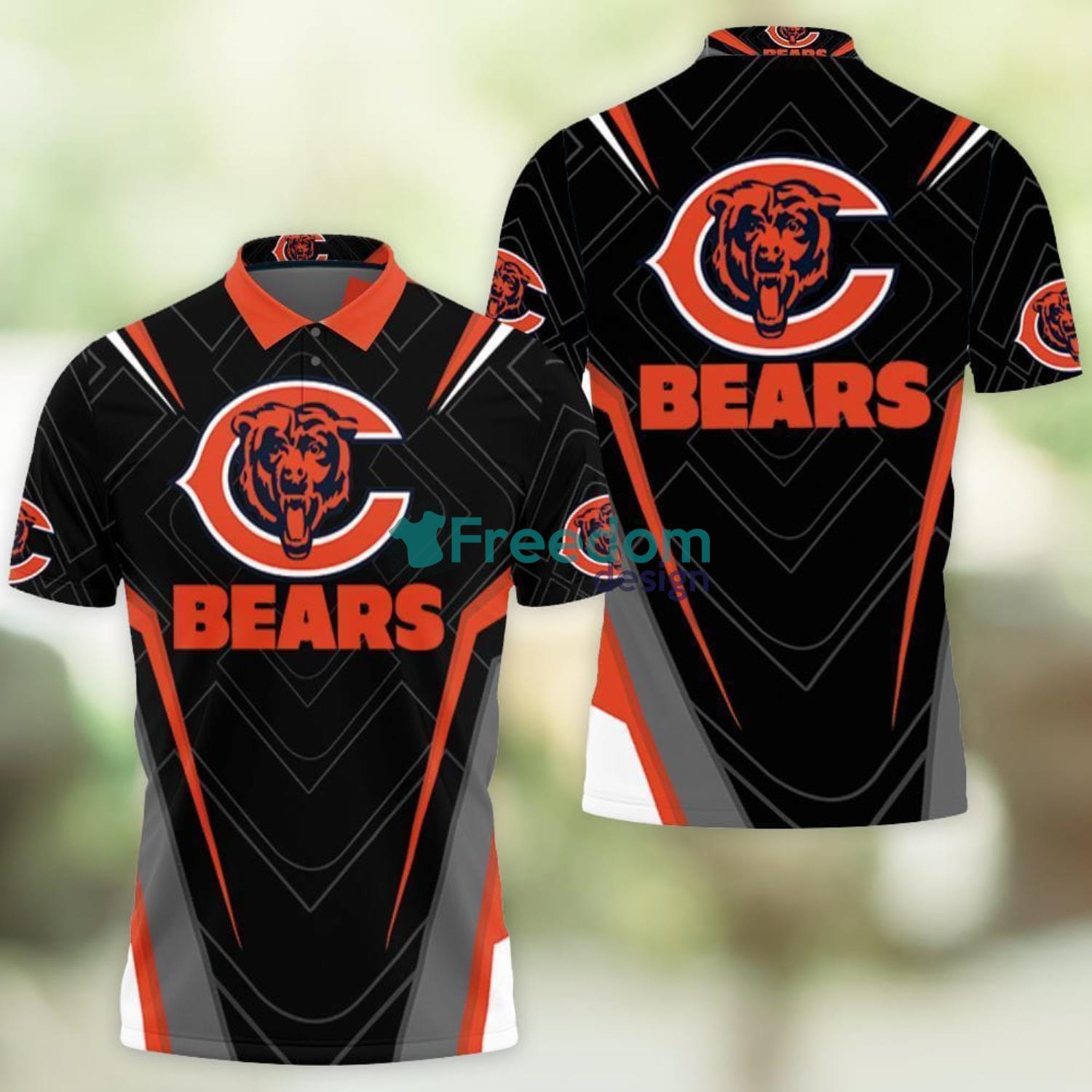 Chicago Bears Chicago Cubs Heartbeat Love Ripped Sport Fans 3D Polo Shirt  For Men - Freedomdesign