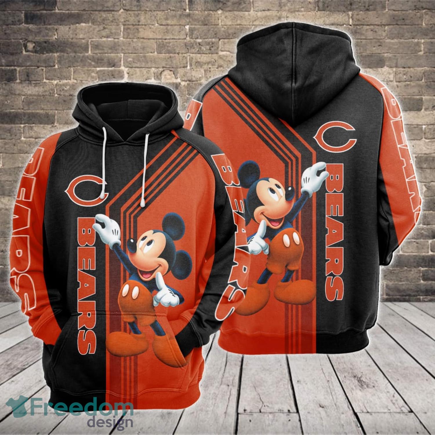 Chicago Bears Mickey Mouse All Over Print 3D Hoodie For Sport Fans -  Freedomdesign