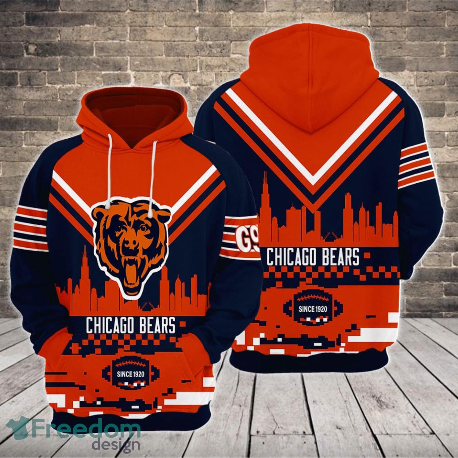 Chicago Bears Logo Legging For Fan 3D T Shirt Hoodie Sweater