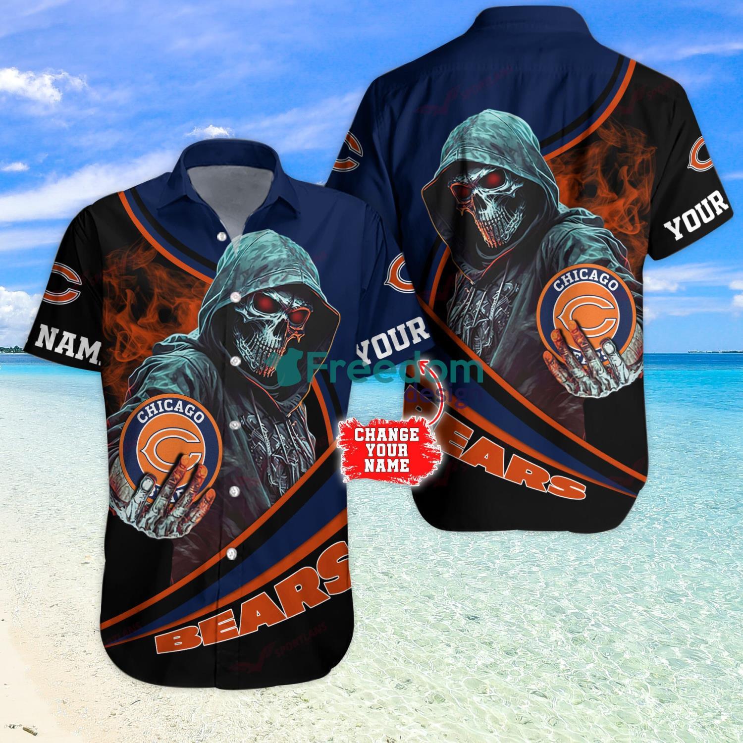 NEW Chicago Bears NFL God Hawaiian Shirt