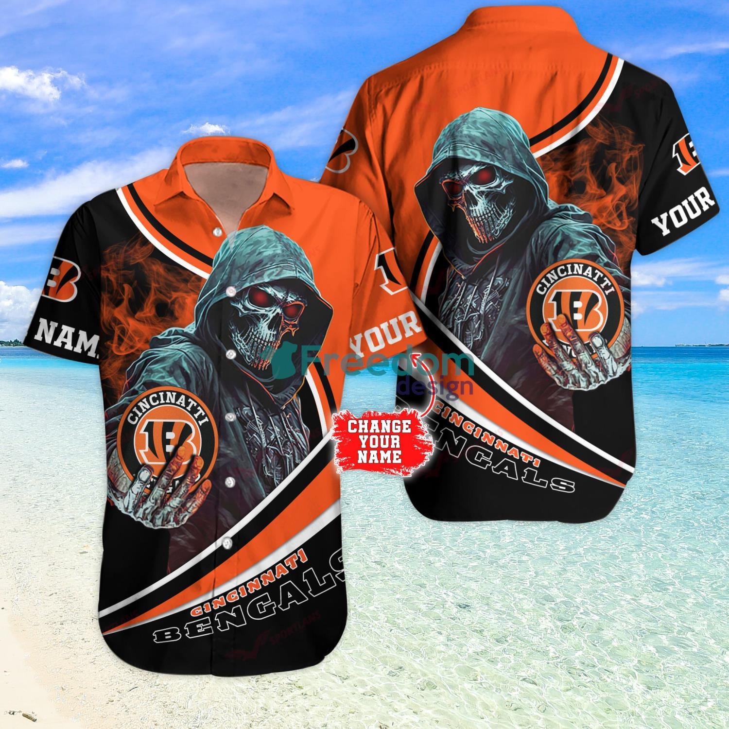 Custom Name NFL Cincinnati Bengals Hawaiian Shirt And Short - Torunstyle