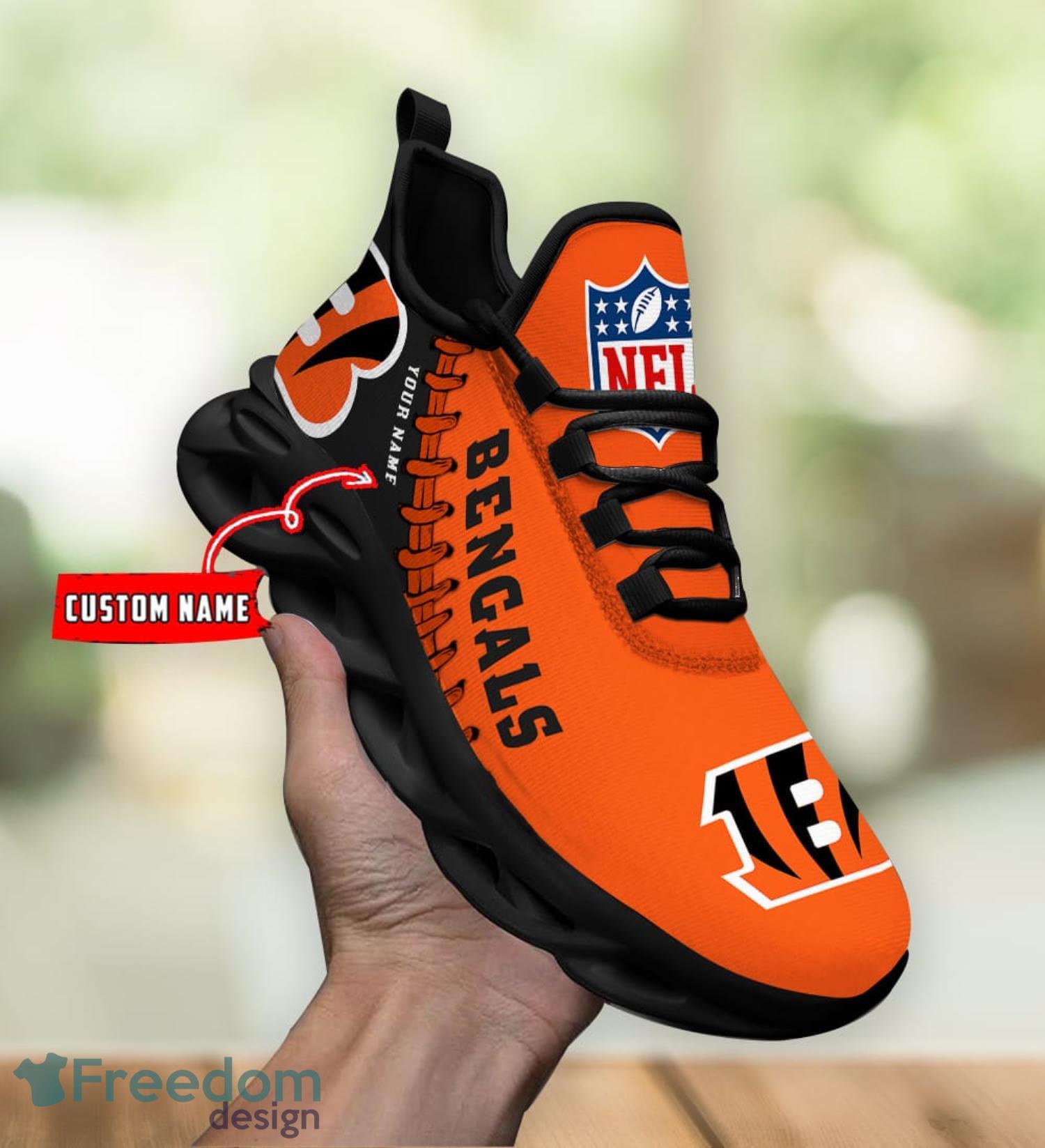 Custom Name Cincinnati Bengals NFL Max Soul Shoes