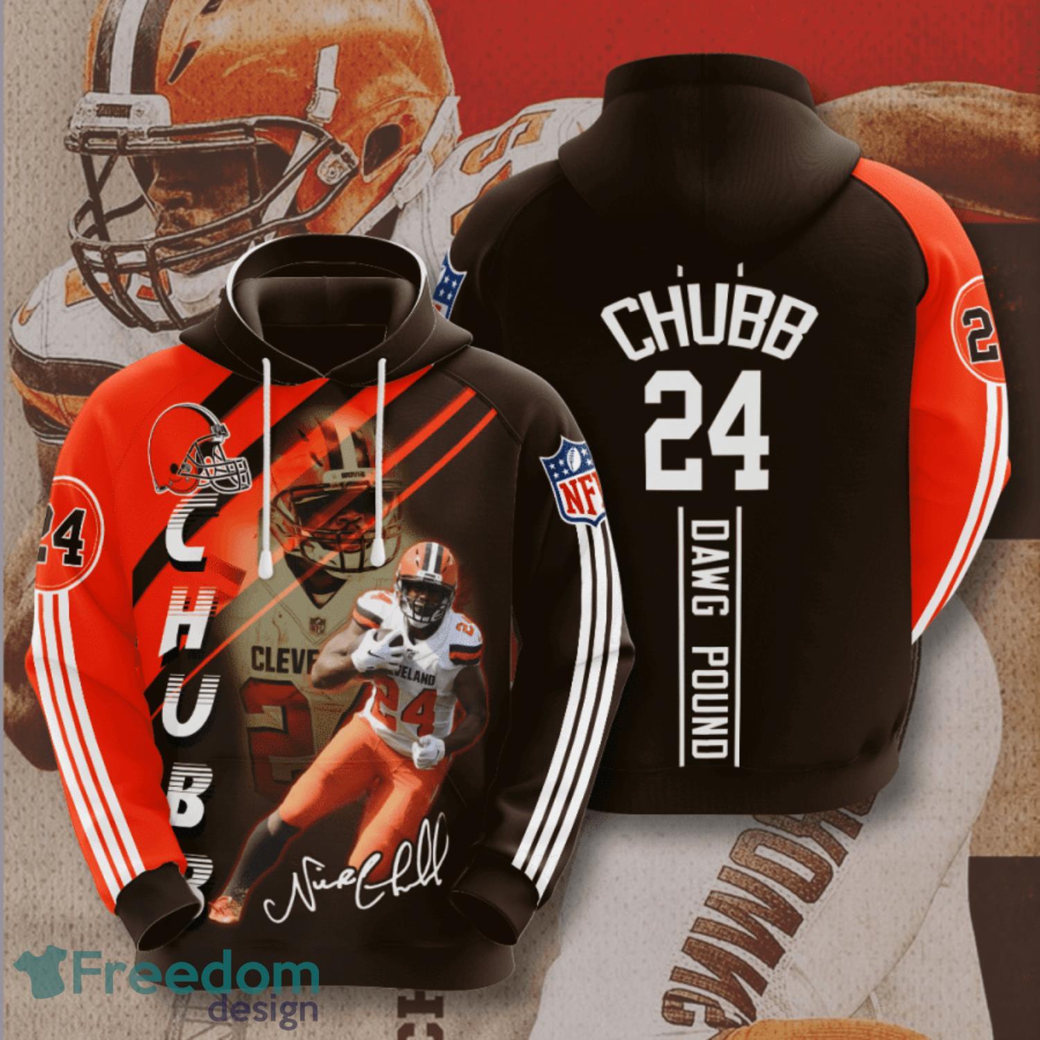 nick chubb hoodie jersey