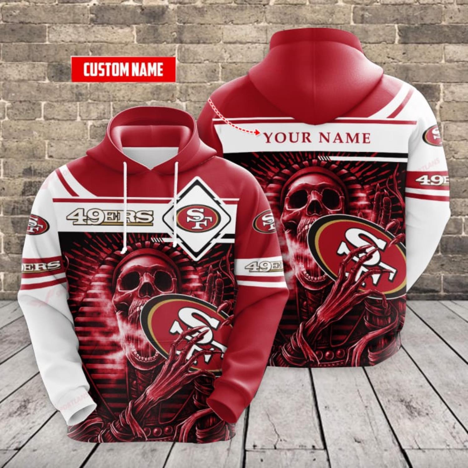 49ers 3d hoodie