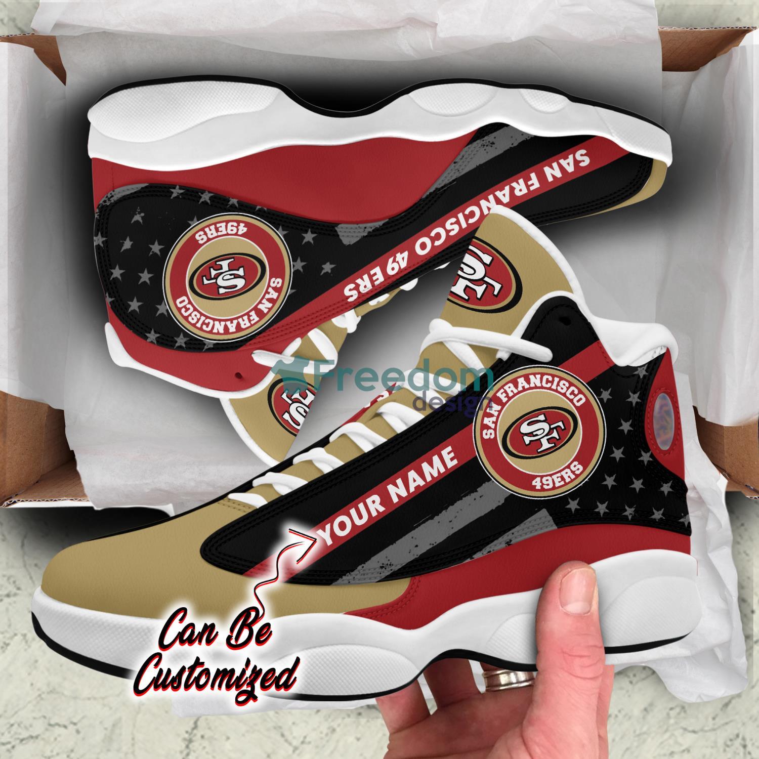 Custom Name San Francisco 49ers New Logo Air Cushion Sports Shoes Men Women  - Freedomdesign