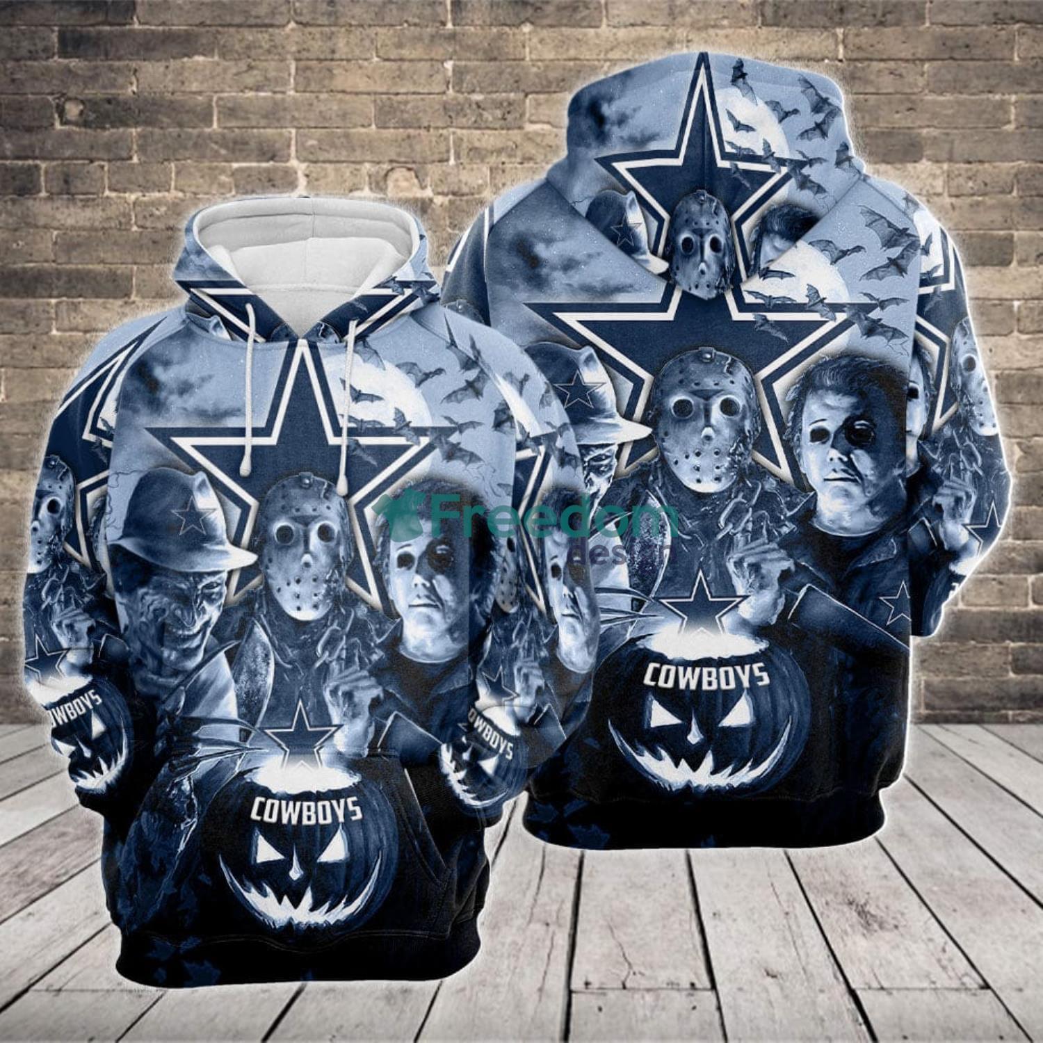 Dallas Cowboys 3D Hoodie For Sport Team Halloween Horror Night