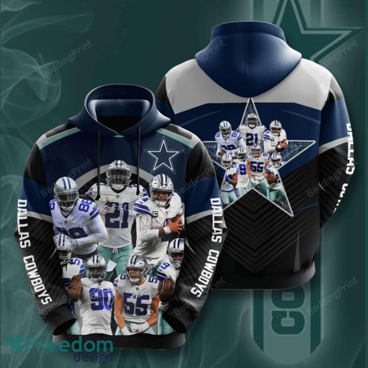 Dallas Cowboys Nfl Football Skull Death 3D Hoodie For Fans - Freedomdesign