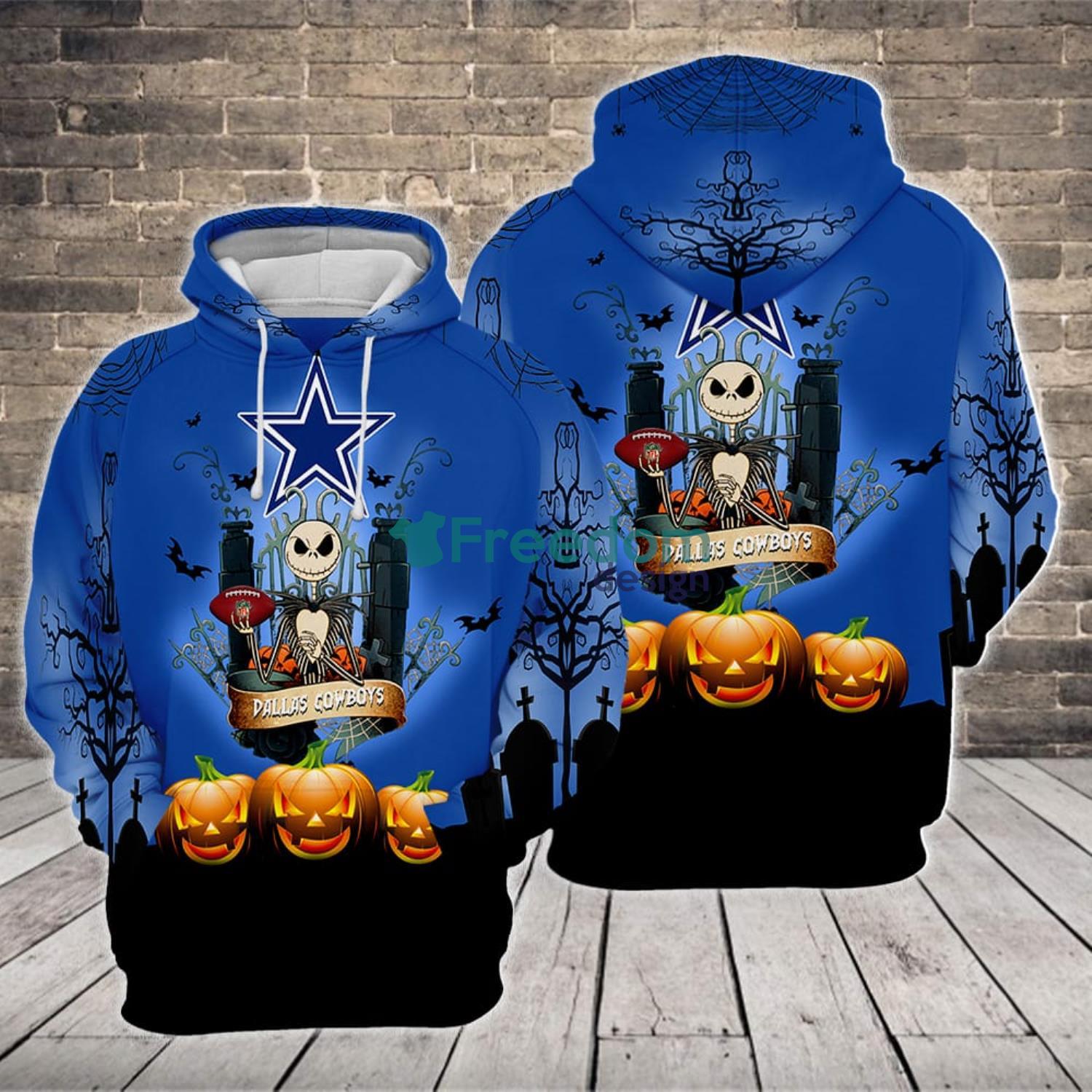 Dallas Cowboys hoodie dress jack skellington and zero - Dallas