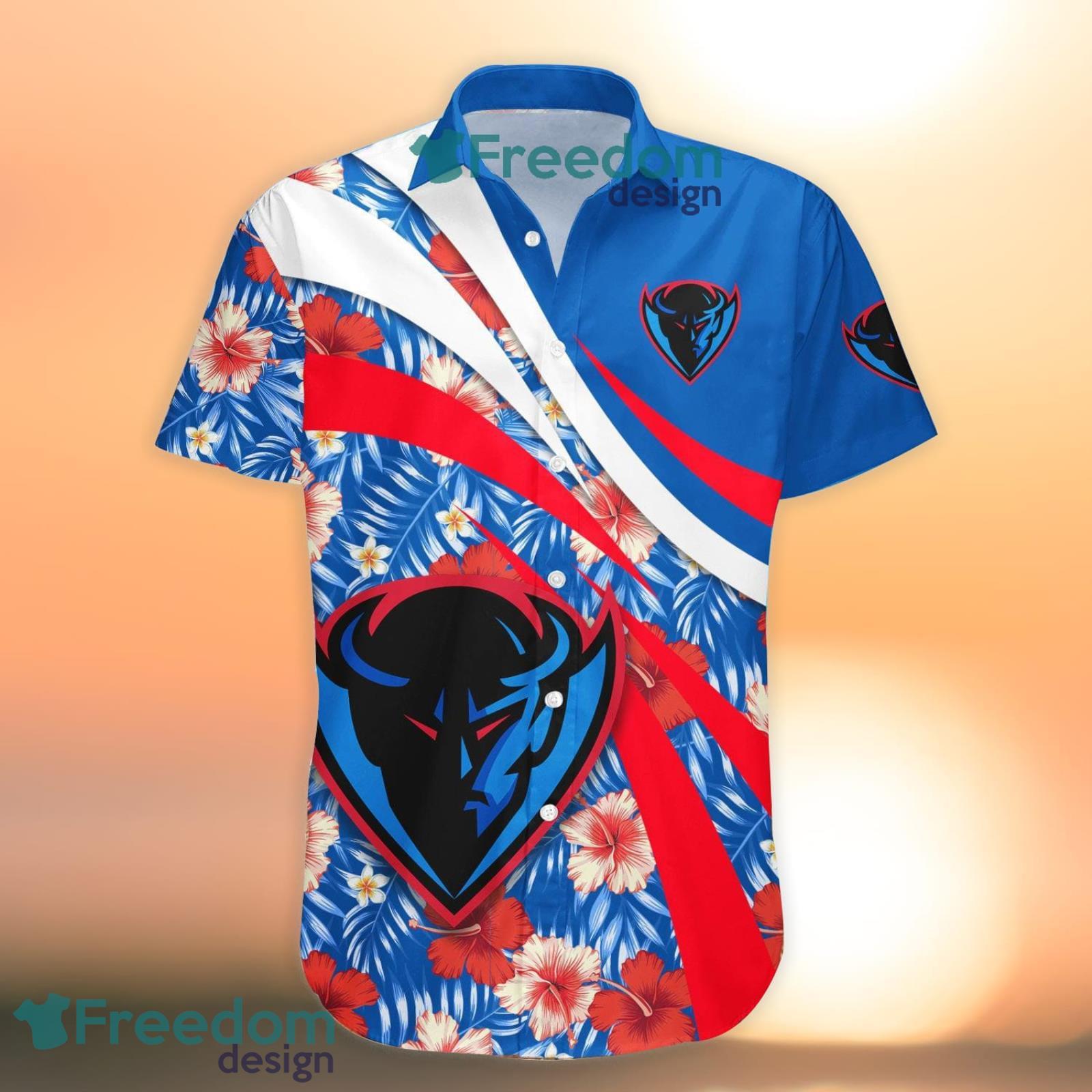 Detroit Lions Nfl Color Hibiscus Button Up Hawaiian Shirt